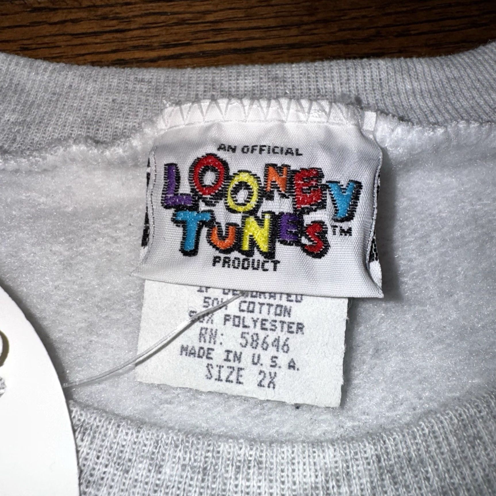 Russell Athletic VINTAGE Tweety Bird Looney Tunes Sweatshirt Unisex Adults 2XL Gray USA Graphic Print Long Sleeve Pullover Crew Neck Heavyweight Fleece Size US XXL / EU 58 / 5 - 4 Thumbnail