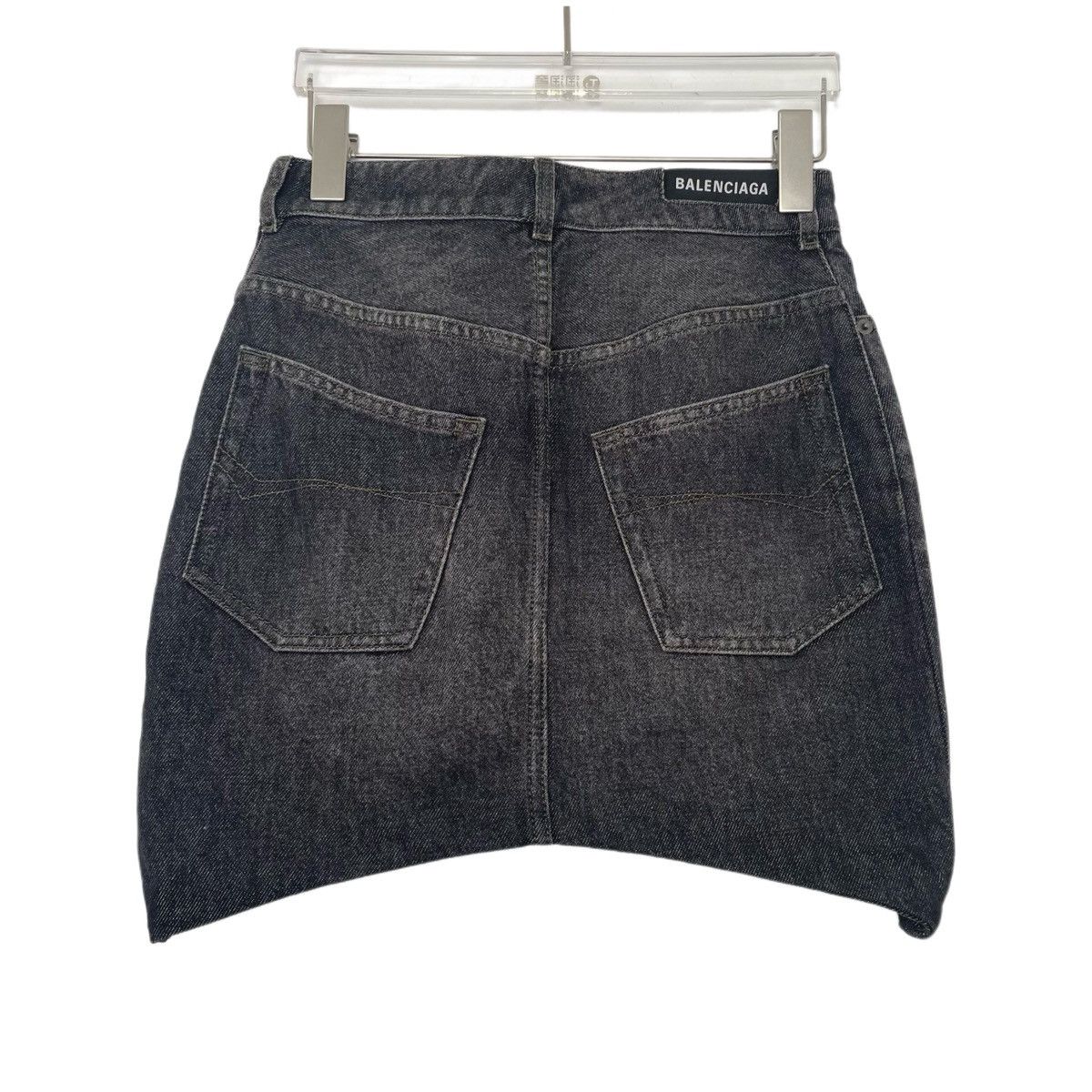Balenciaga Balenciaga Button & Zipper A-line Denim Mini Skirt K26WX Size 25" / US 0 / IT 36 - 2 Thumbnail