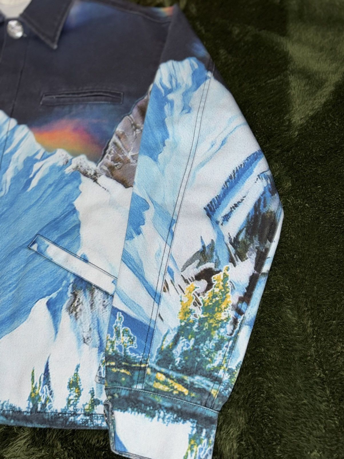 Bluemarble [M] BLUEMARBLE Mountain printed heavy Cotton Work Jacket Size US M / EU 48-50 / 2 - 4 Thumbnail