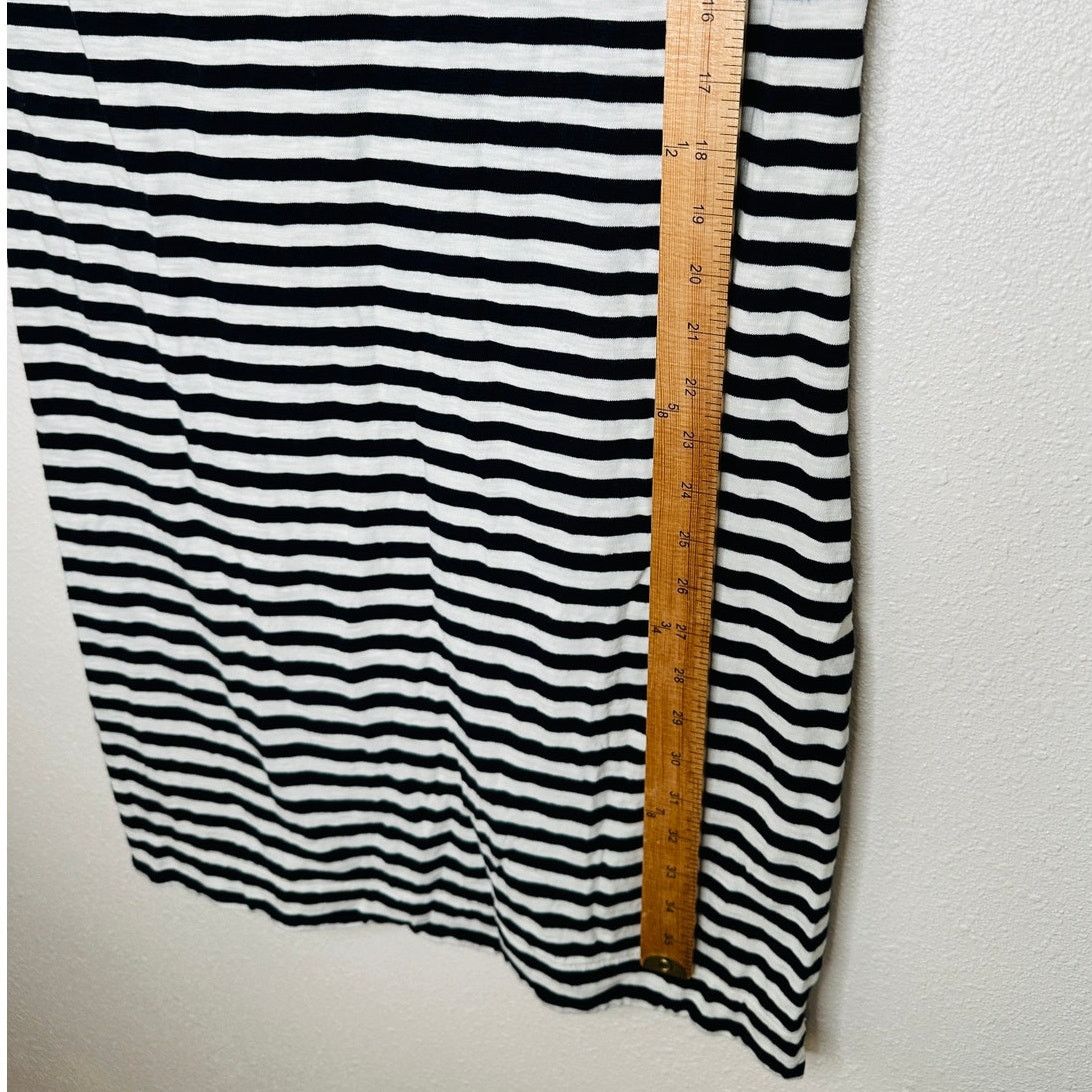 Boden Boden Ivory & Black Stripe Short Sleeve T-Shirt Dress 6 L Size M / US 6-8 / IT 42-44 - 13 Thumbnail