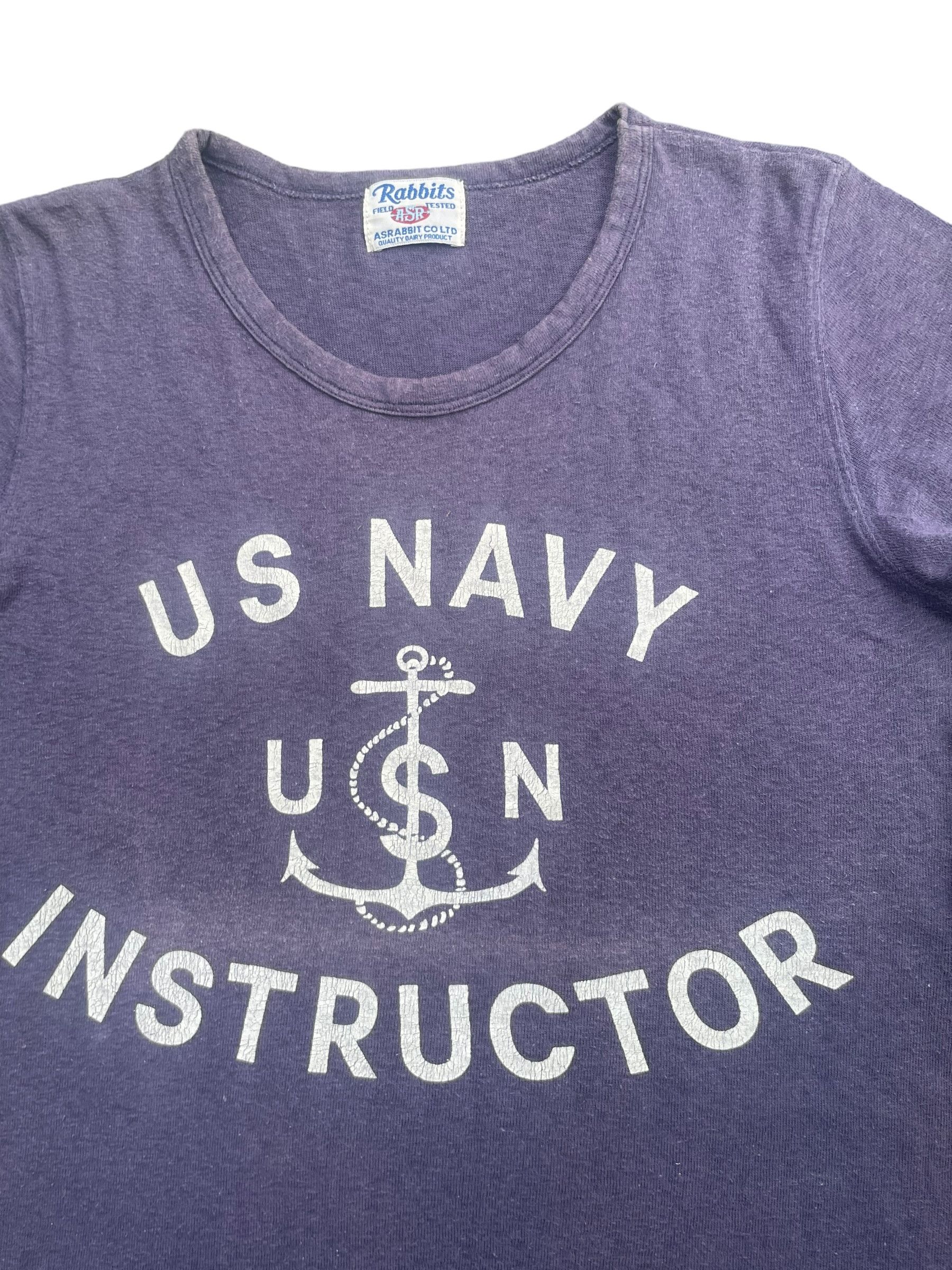 Japanese Brand US Navy Instructor Faded Wash Tshirt Size S / US 4 / IT 40 - 3 Thumbnail