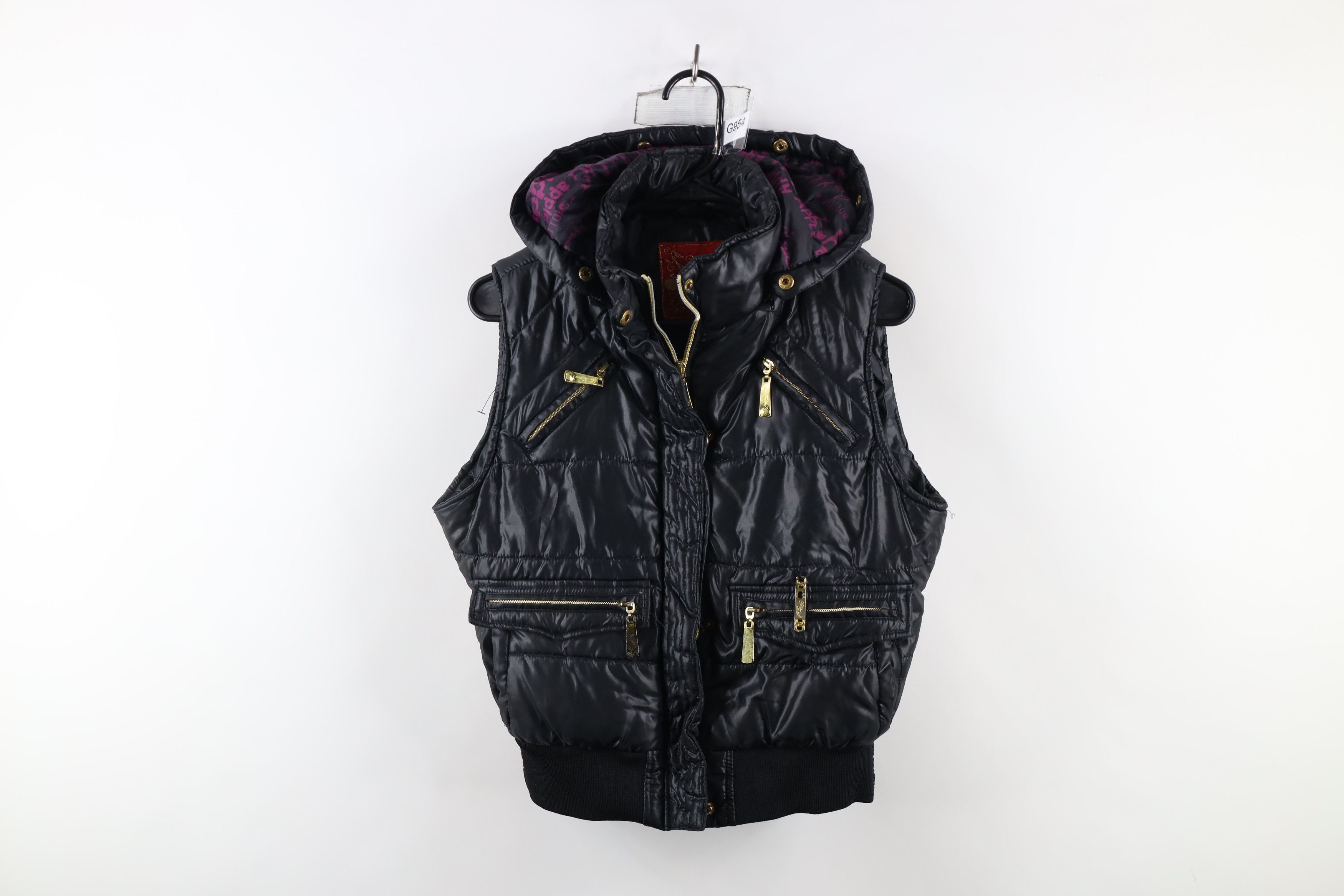 Vintage Vintage Y2K Apple Bottoms Jeans Hooded Puffer Vest Jacket Size M / US 6-8 / IT 42-44 - 1 Thumbnail