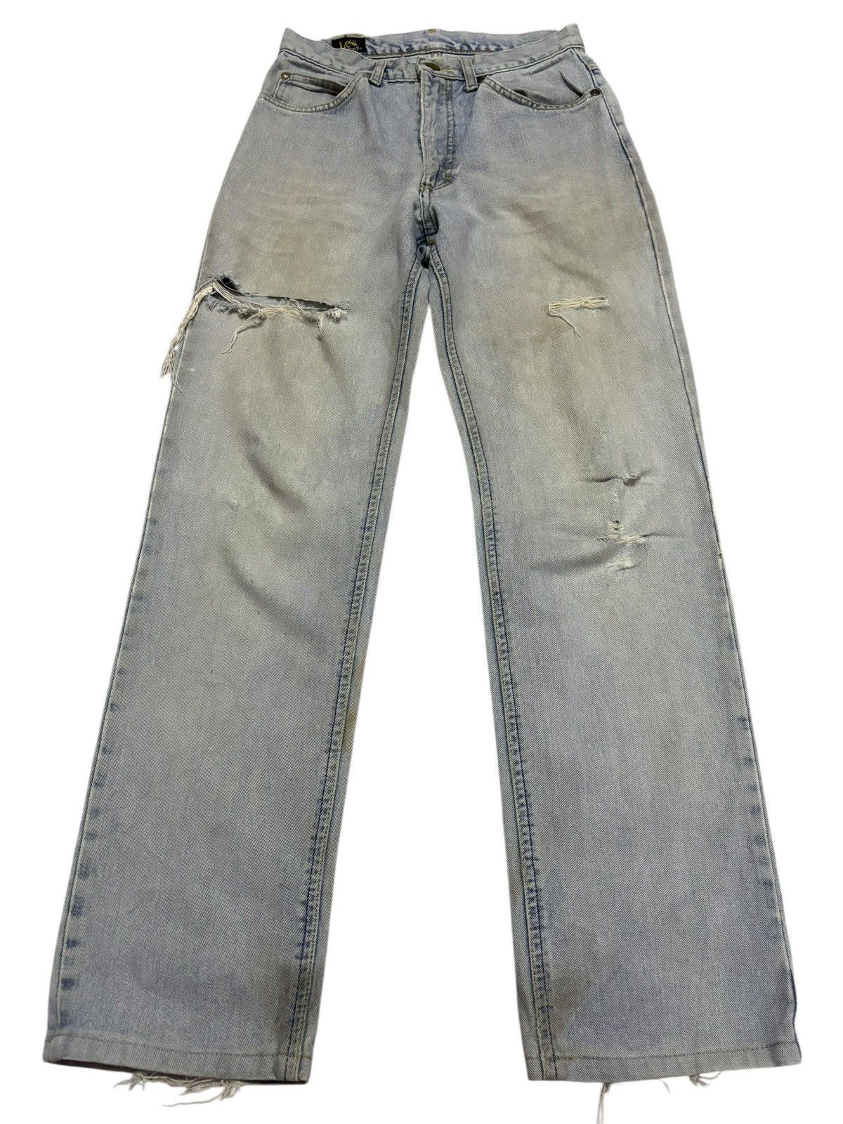Japanese Brand Vtg Lee Japan Blue Wash Distressed Jeans Size US 26 / EU 42 - 1 Thumbnail