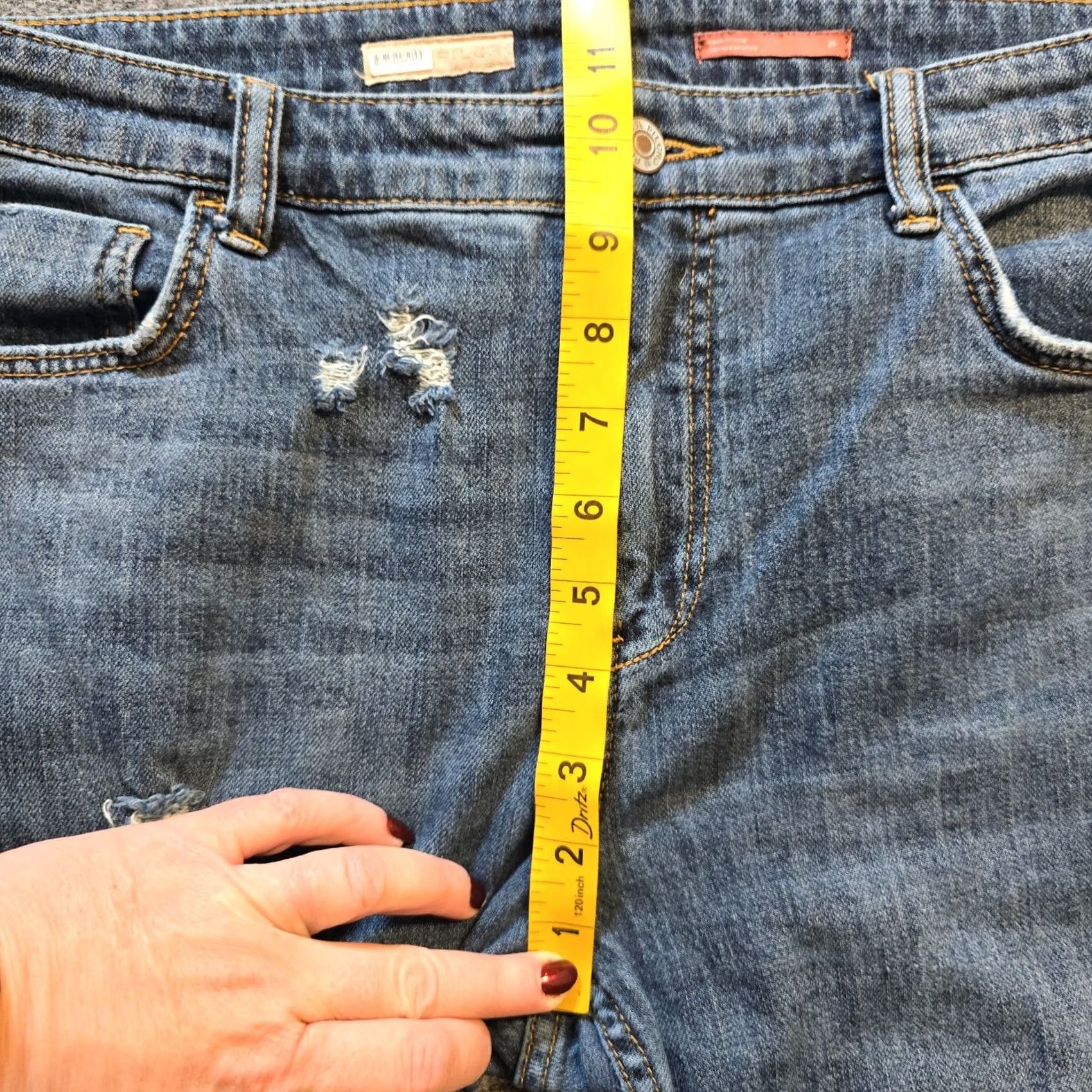 Vintage Pilcro Anthropologie Jeans Womens 29 Blue Heritage Boyfriend High Rise Capsule Jeans Size 29" - 7 Thumbnail