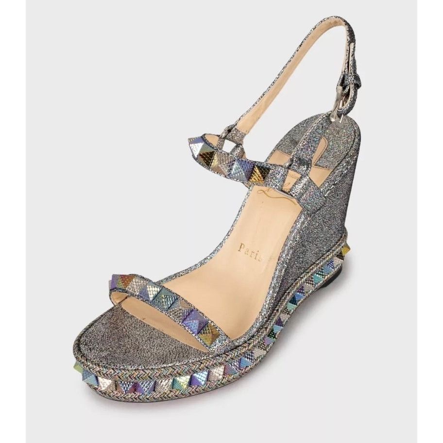 Christian Louboutin Christian Louboutin Pyraclou 110 Leather Sandals Sz.39 Size US 8 / IT 38 - 3 Thumbnail