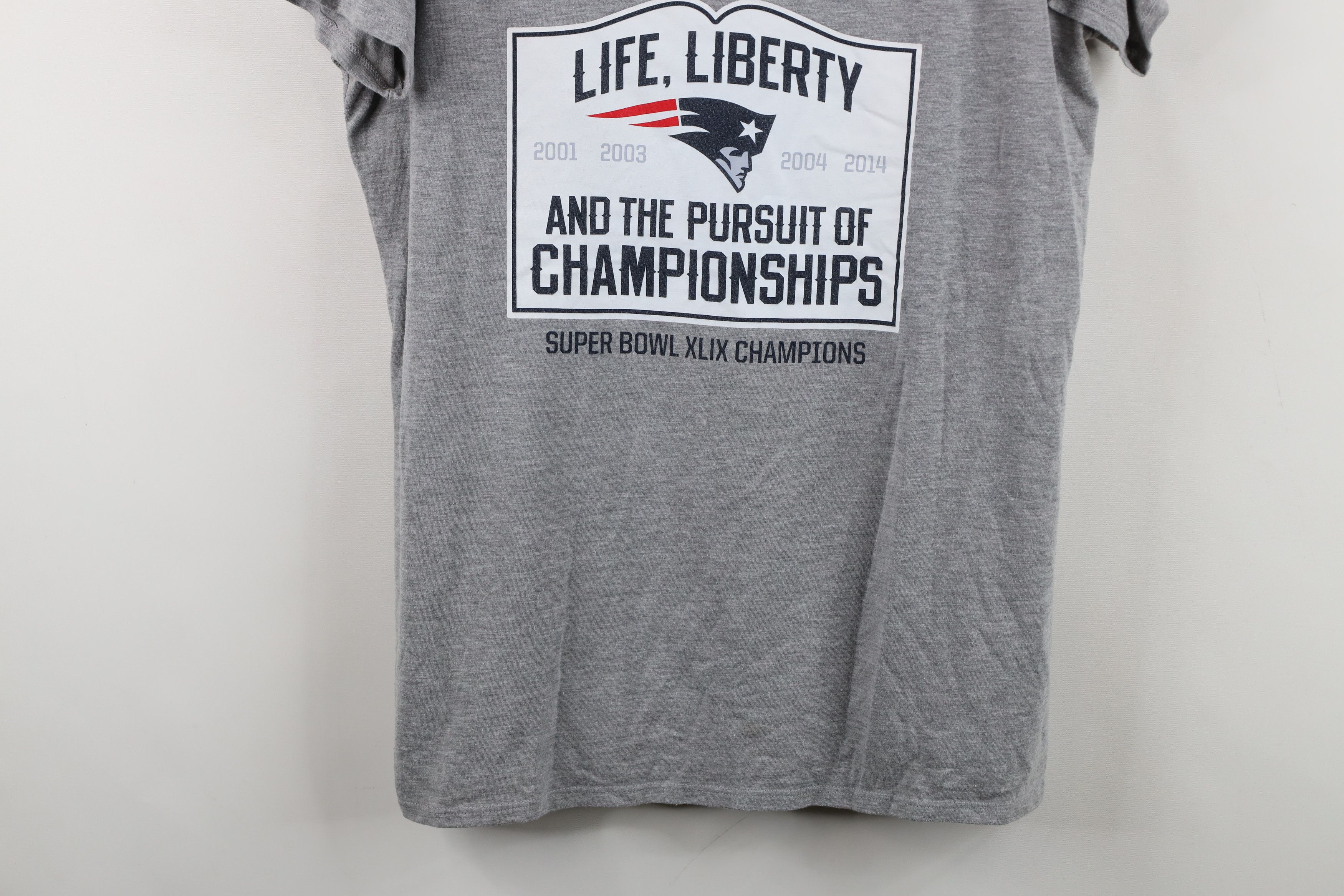 Nike Nike Super New England Patriots Football V-Neck T-Shirt Size XL / US 12-14 / IT 48-50 - 3 Thumbnail