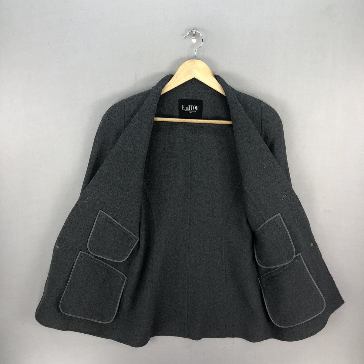 Hiroko Koshino Homme Vintage 00’s EmilToh Mink Fur 4 Pocket Blazer Jacket Size S / US 4 / IT 40 - 4 Thumbnail