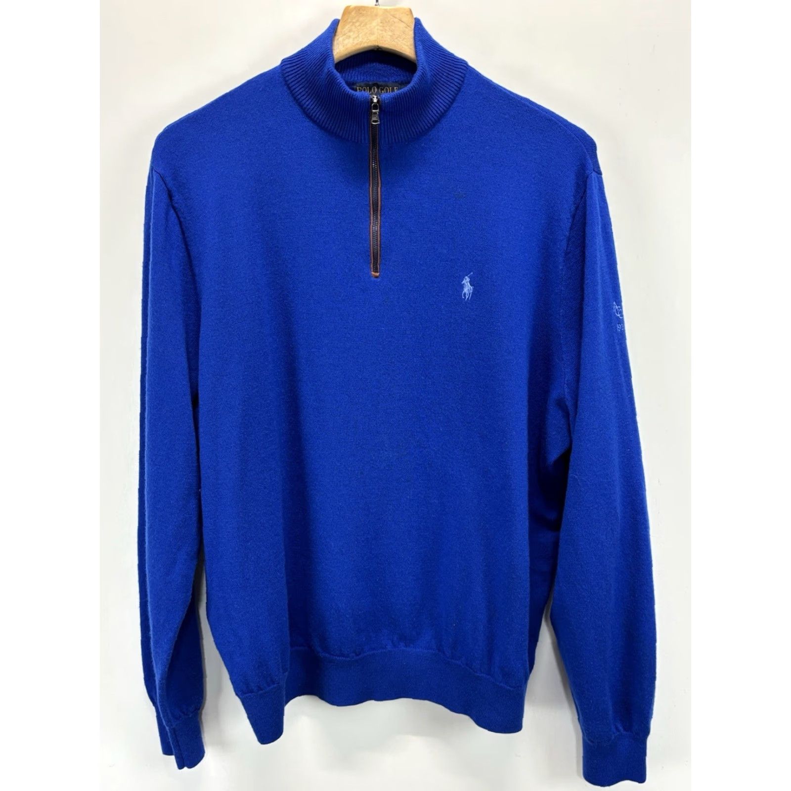 Polo Ralph Lauren Polo Ralph Lauren Polo Golf Mens 2XL Blue Merino Wool Quarter Zip Sweater Jumper Pullover Knit Long Sleeve Size US XXL / EU 58 / 5 - 2 Thumbnail