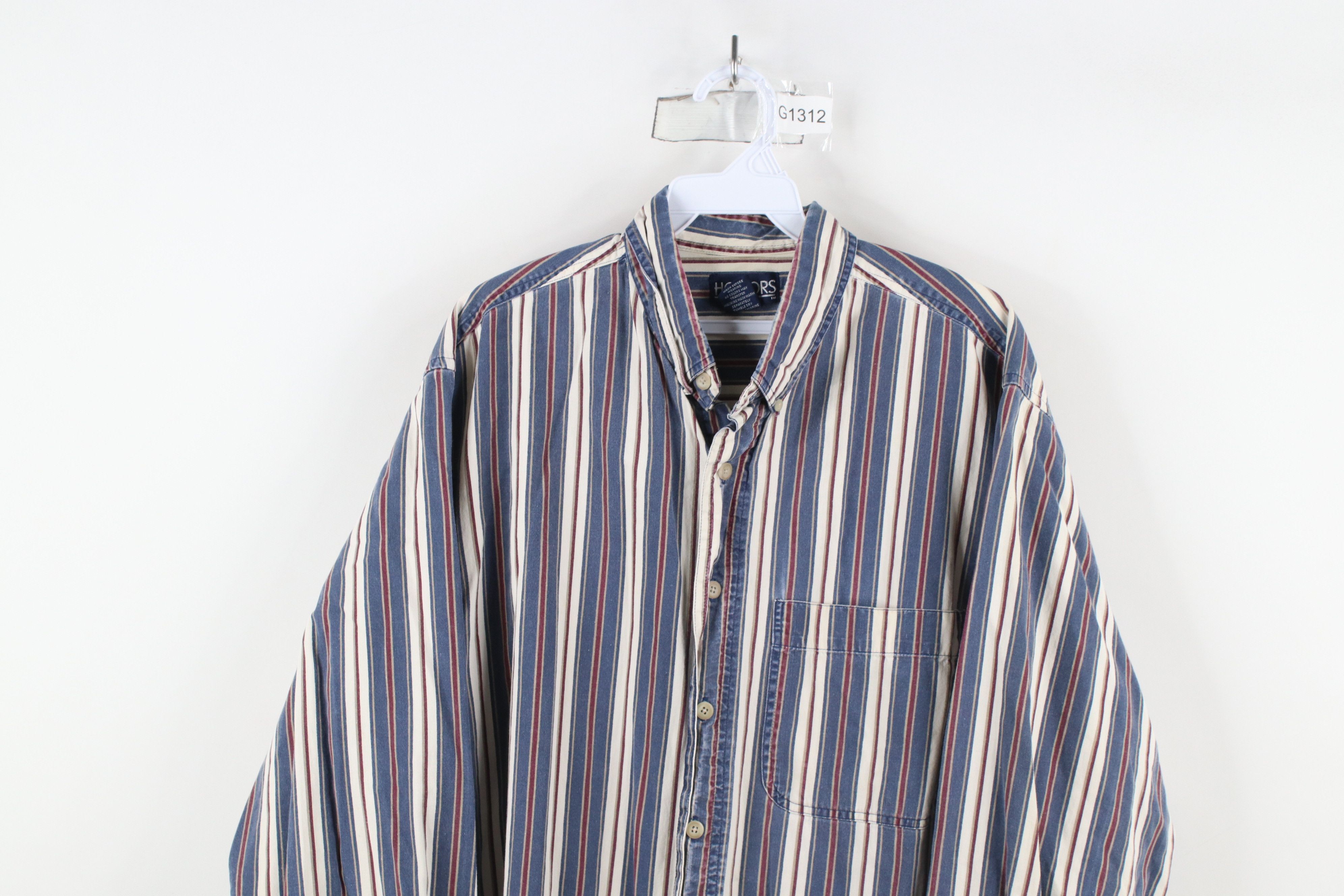Vintage Vintage 90s Streetwear Block Collared Button Down Shirt Size US XL / EU 56 / 4 - 2 Thumbnail