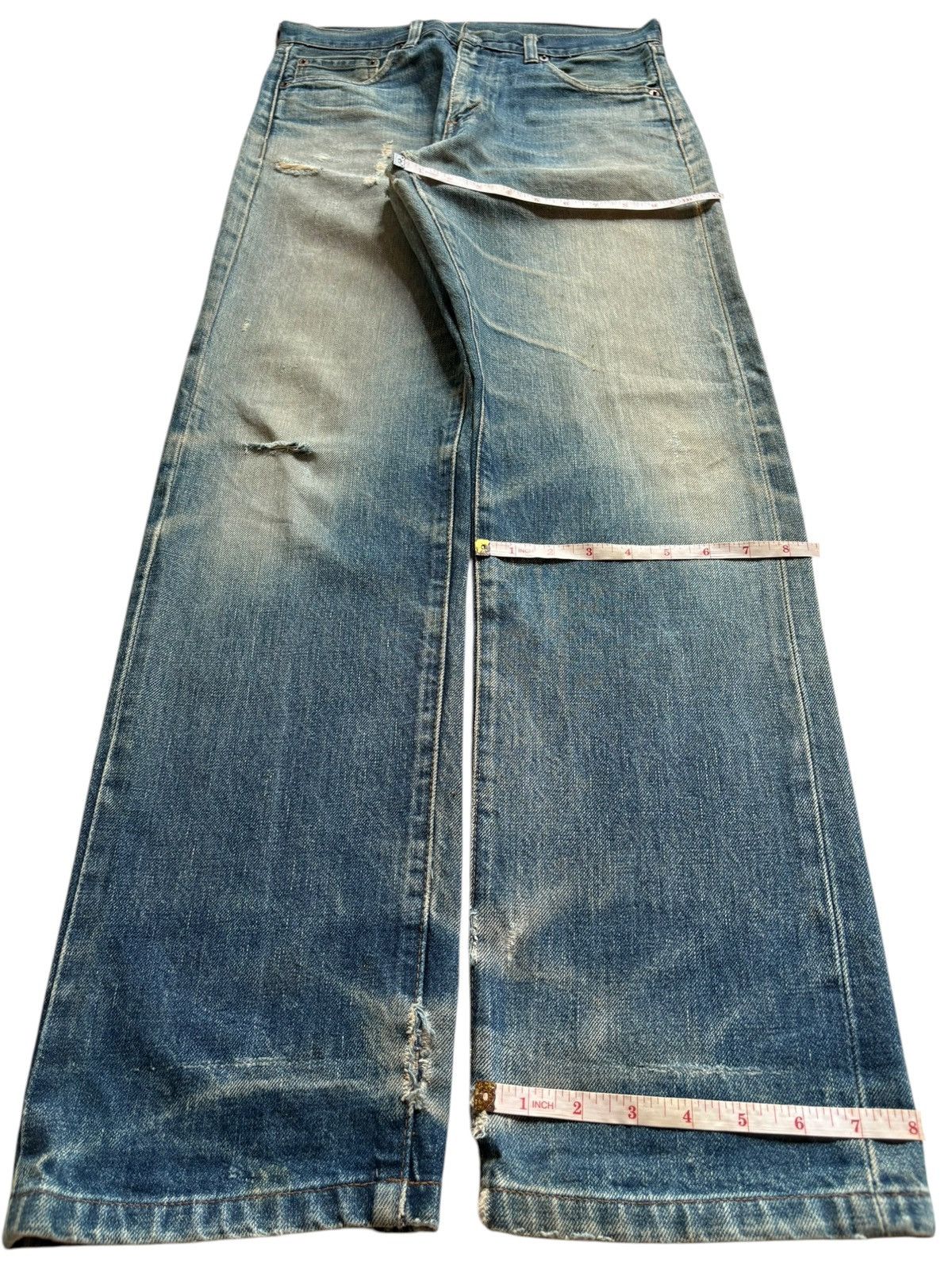Levi's Vintage 80s Levis 502XX Big E Selvedge Mud Wash Loose Jeans Size US 30 / EU 46 - 15 Thumbnail