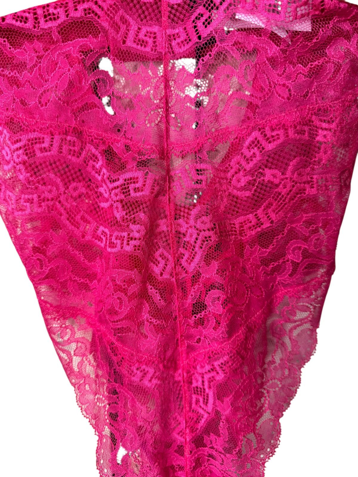 Versace Versace pink lace & satin bodysuit, new with tags Size L / US 10 / IT 46 - 4 Thumbnail