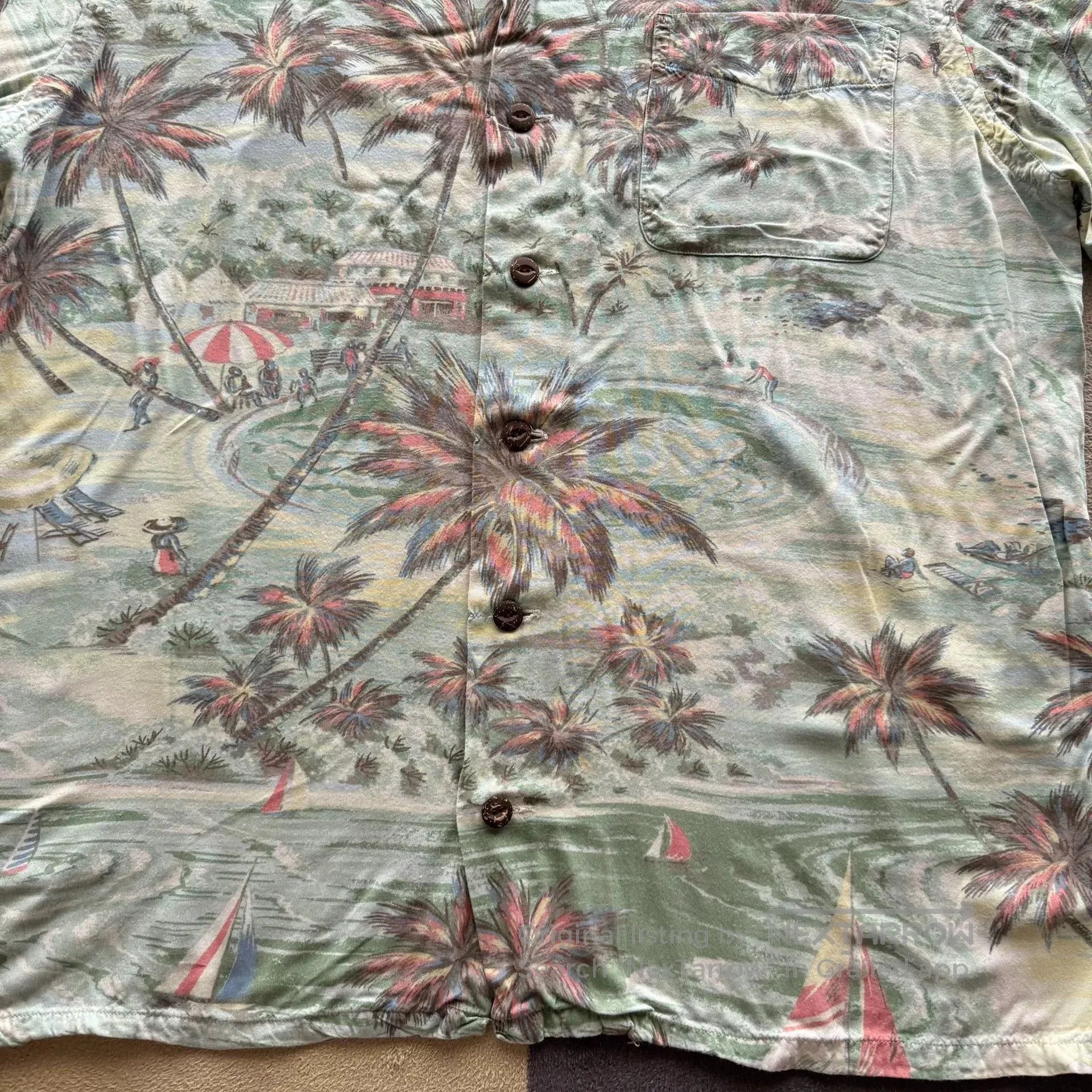 RRL Ralph Lauren Ralph Lauren Polo Short Sleeve Hawaiian Shirt. Size US M / EU 48-50 / 2 - 5 Thumbnail