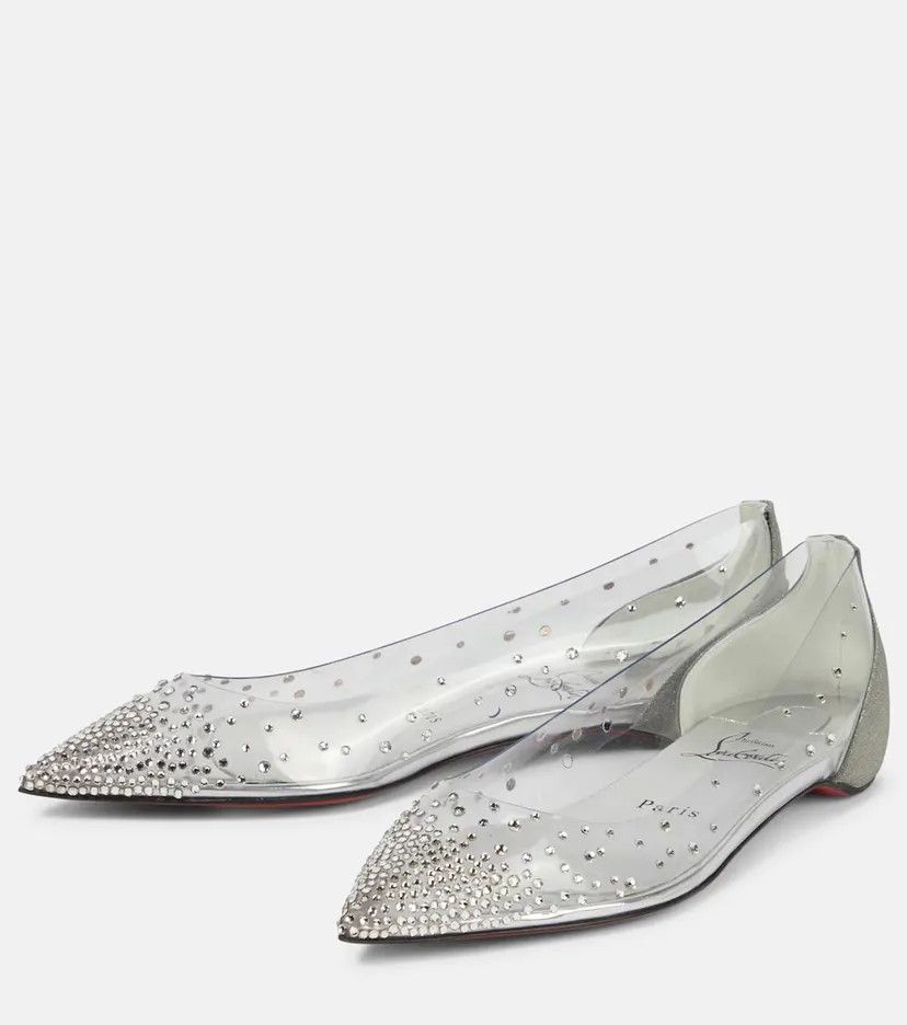 Christian Louboutin os11x0526 Degrastrass PVC Flats in Clear Size US 9 / IT 39 - 3 Thumbnail