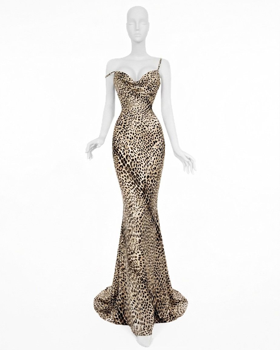 Roberto Cavalli Roberto Cavalli runway S/S2001 leopard silk gown Size S / US 4 / IT 40 - 3 Thumbnail
