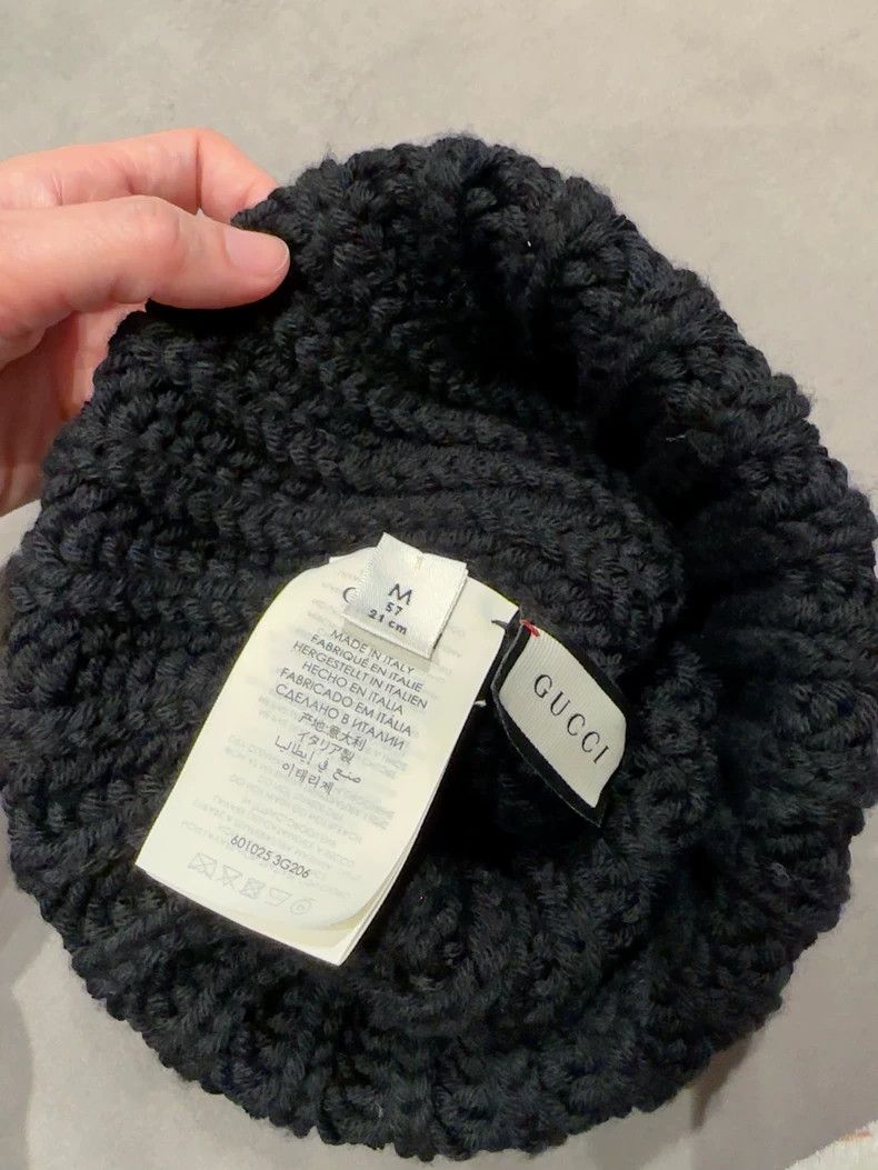Gucci Gucci Size M Black classic woolen hat 2503-Nextarrow Size ONE SIZE - 7 Thumbnail