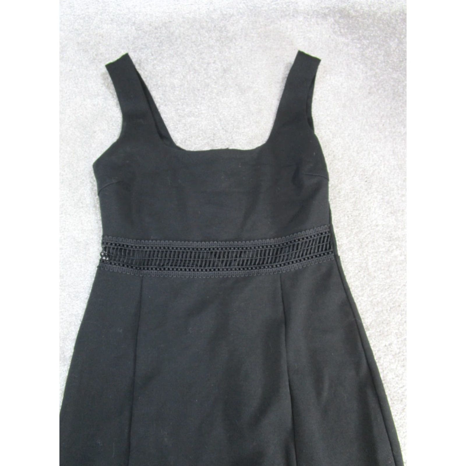 Lulus Lulus Dress Women's A-Line Knee Length Black Rayon Sleeveless Round Neck Zip Lined Formal Party Wedding Medium Size M / US 6-8 / IT 42-44 - 4 Thumbnail