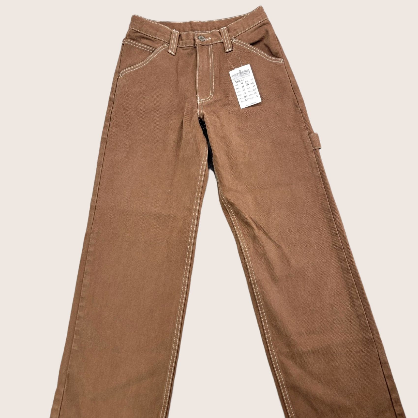 Vintage VINTAGE J Galt Pants Mens Small Brown Carpenter Workwear Hammer Loop Straight Leg Size US 29 - 1 Thumbnail