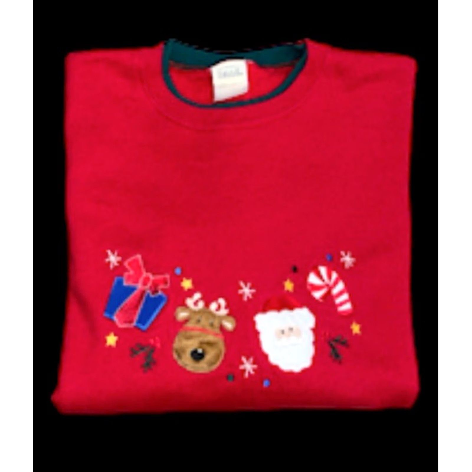 Vintage VINTAGE Falls Creek Christmas Sweatshirt Women’s 2X Red Embroidered Santa Reindeer Holiday Ugly Sweater Crew Neck Long Sleeve Pullover Size XXL / US 16-18 / IT 52-54 - 2 Thumbnail