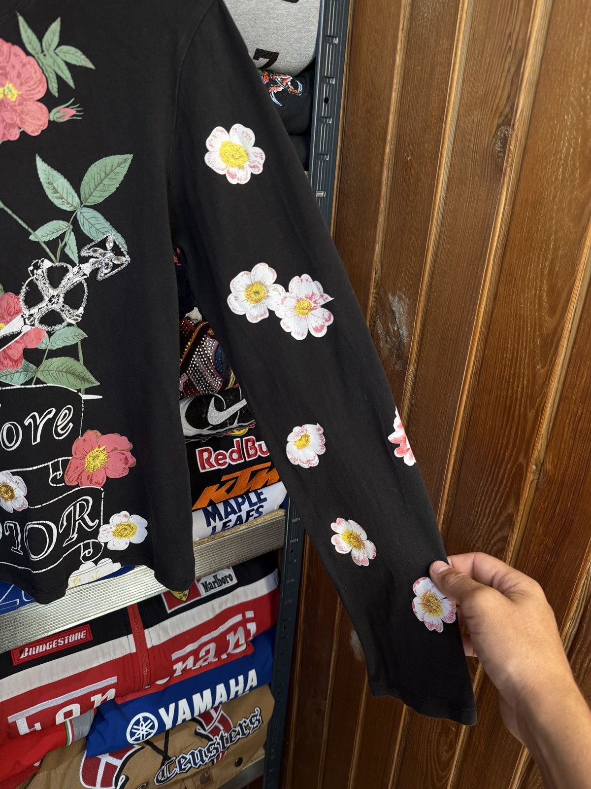 Dior Crazy CHRISTIAN DIOR Flowers Long Sleeve Size L / US 10 / IT 46 - 7 Thumbnail