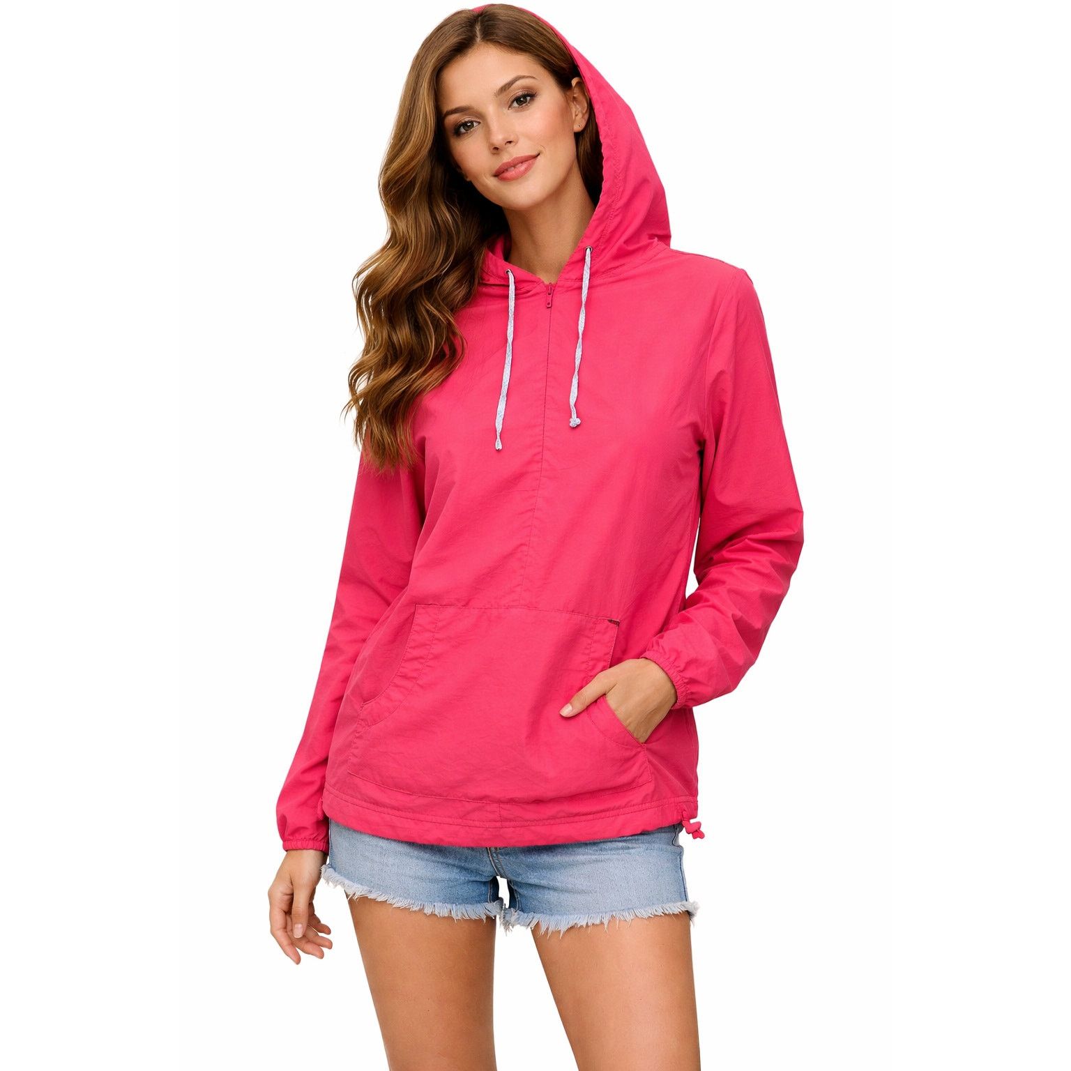 L.L. Bean LL Bean Hooded Windbreaker 1/4 Zip Popover Jacket Size S / US 4 / IT 40 - 1 Thumbnail