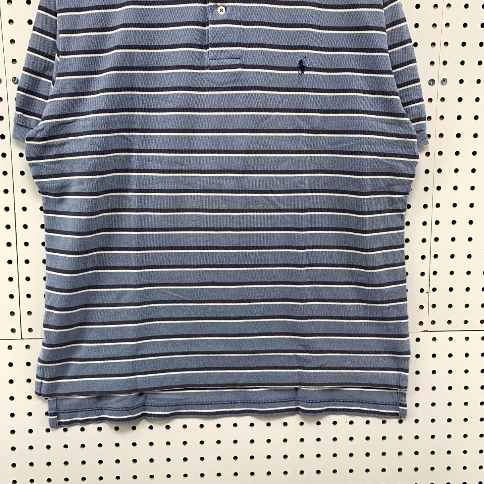 Polo Ralph Lauren Polo Ralph Lauren Polo Shirt Blue White Striped Pony Mens Large Size US L / EU 52-54 / 3 - 6 Thumbnail