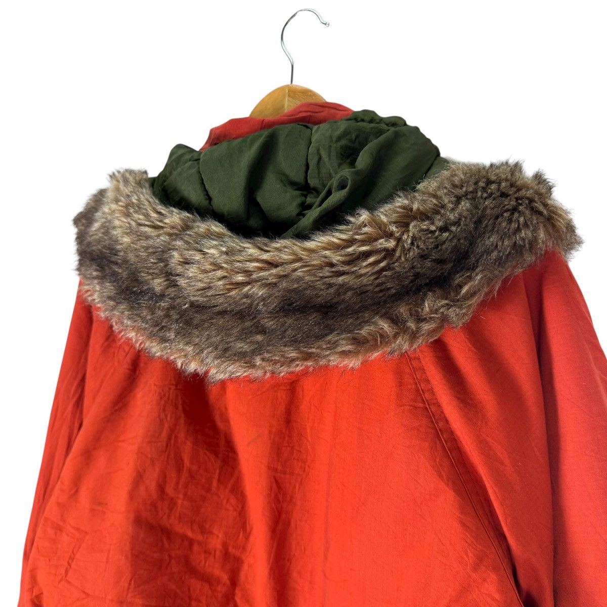 United Colors Of Benetton 🌟UNITED BENETTON FUR HOODIE BOMBER JACKET Size US M / EU 48-50 / 2 - 7 Thumbnail