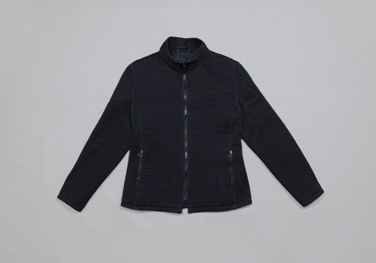 image of Massimo Osti Production Waffle Textured Jacket Vintage in Black, Men's (Size Small)