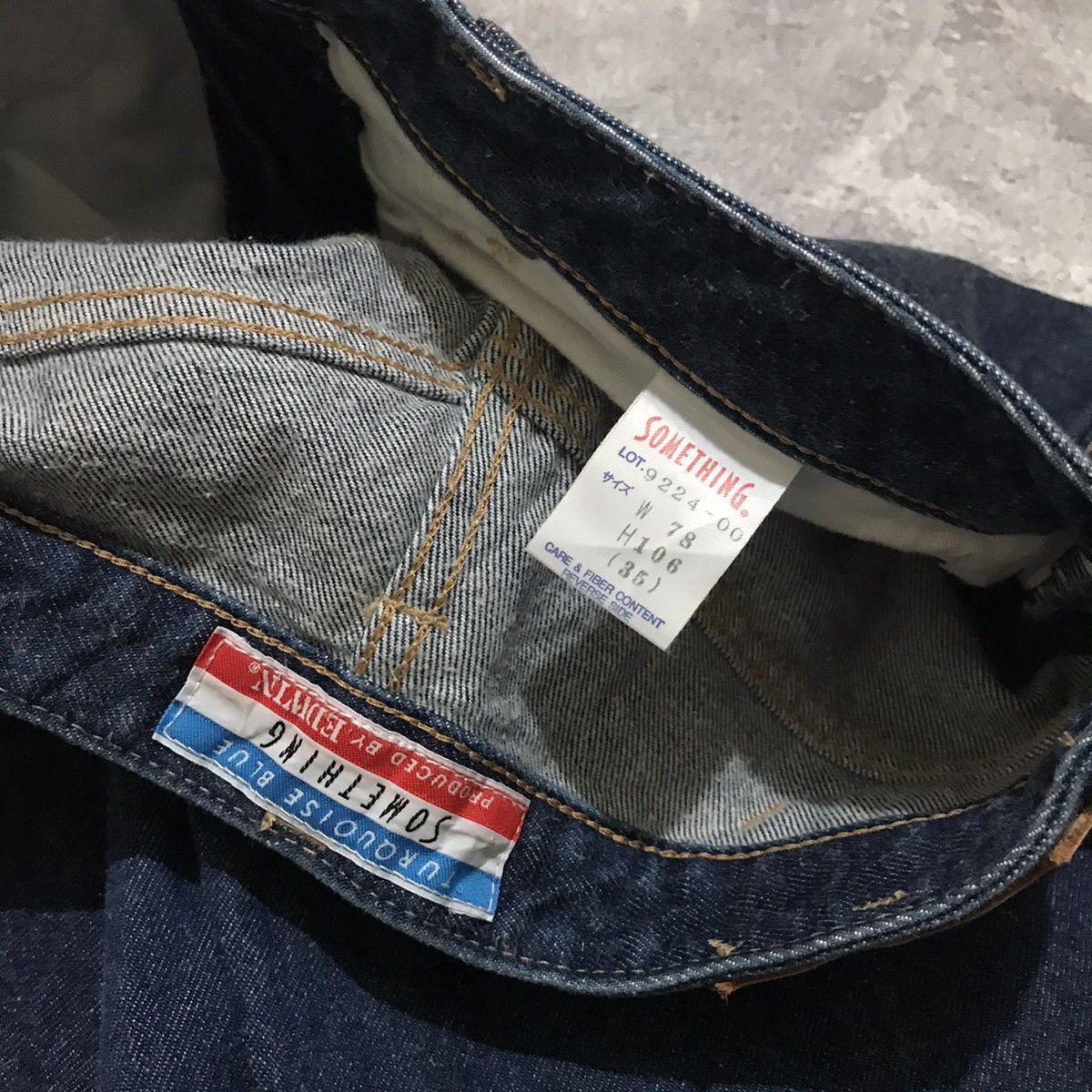Japanese Brand × Vintage Edwin something ballon jeans baggy vtg Size 35" - 5 Thumbnail