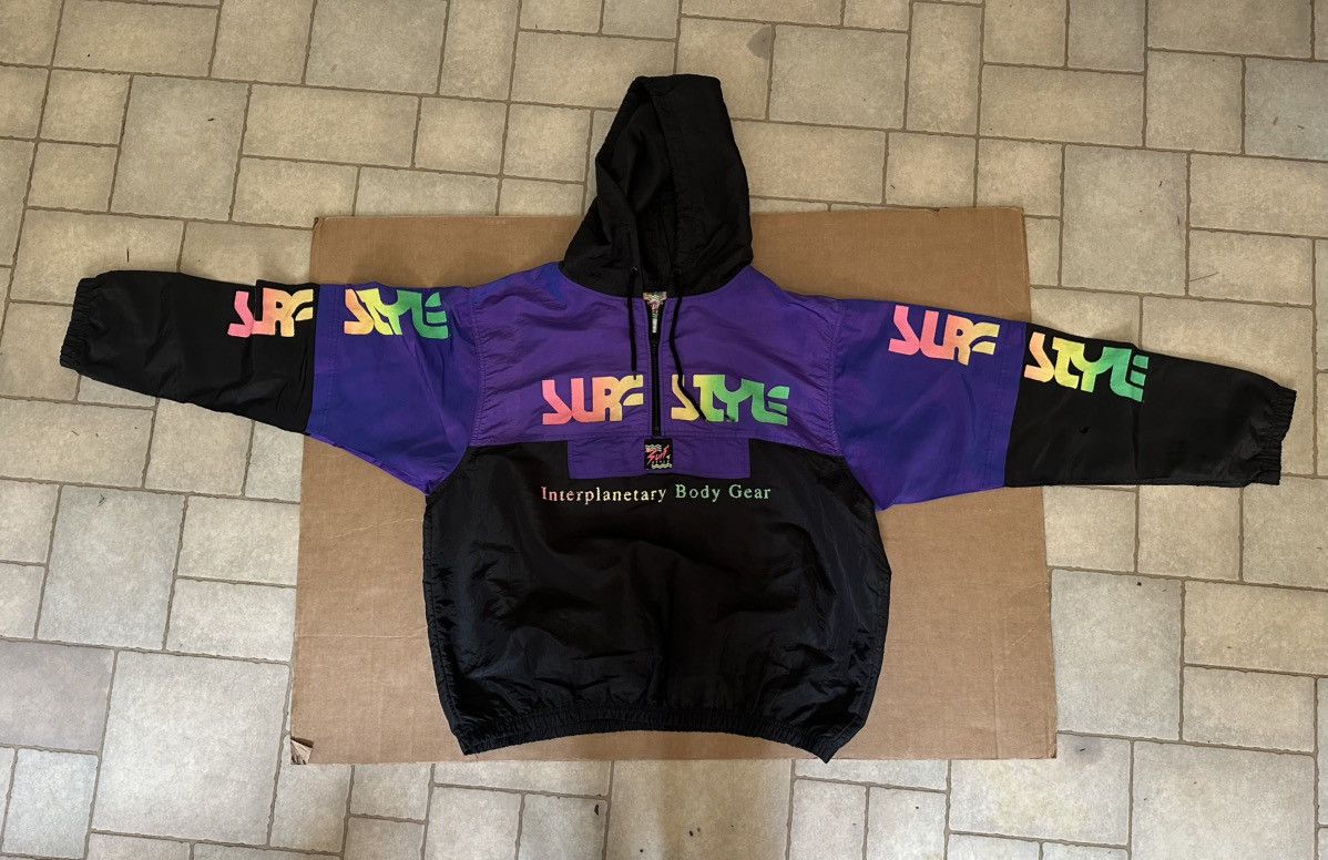 Vintage Surf style vintage windbreaker pullover Size US L / EU 52-54 / 3 - 1 Thumbnail