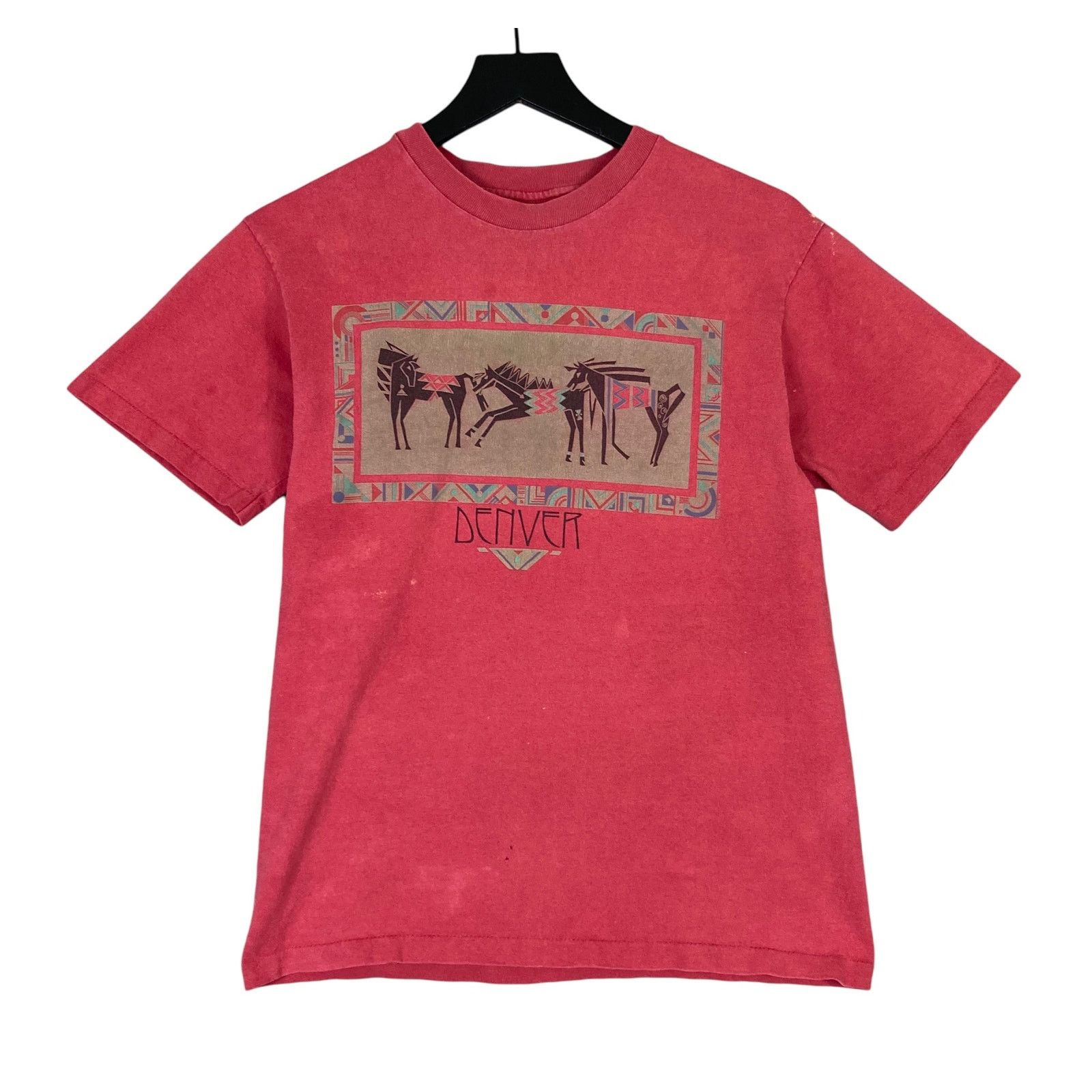 Anvil Vintage Denver CO Red Shirt Mens M Distressed Anvil Tag Size US M / EU 48-50 / 2 - 1 Thumbnail