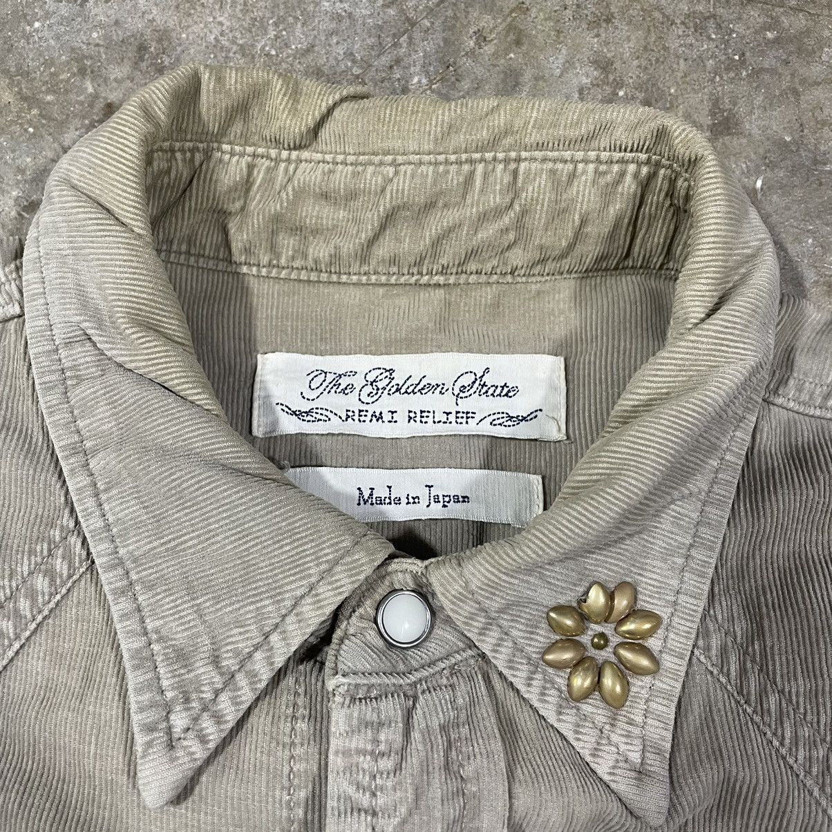 Designer × Japanese Brand × Remi Relief Remi Relief Corduroy Shirt Button Up Size US M / EU 48-50 / 2 - 2 Thumbnail