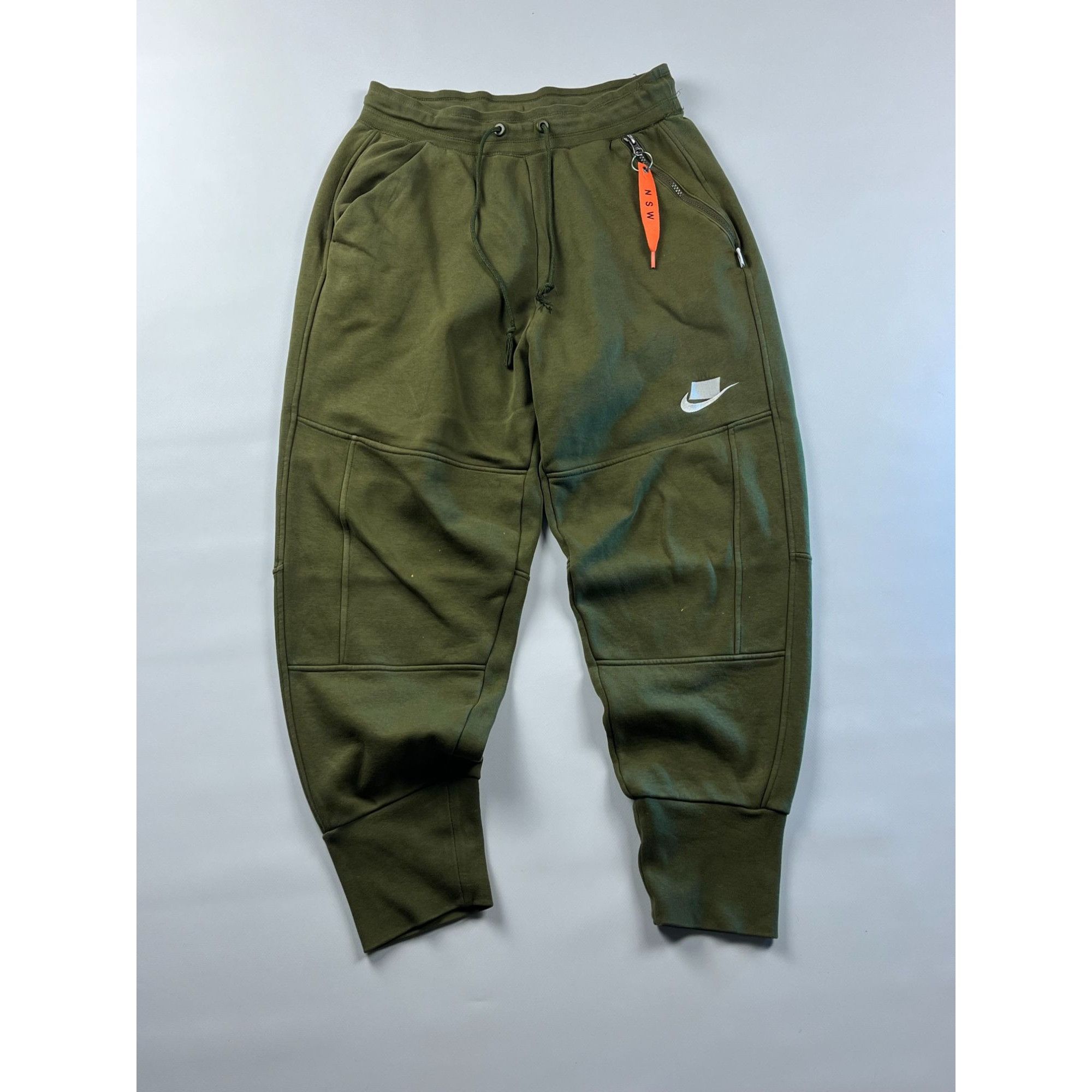 Nike × Vintage Nike NSW Mens Baggy Olive Green Sweatpants Size M Size US 33 - 1 Thumbnail