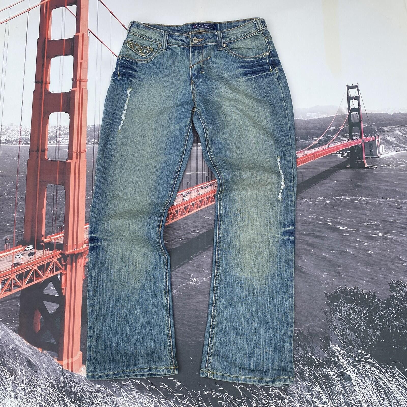 Other VTG Y2K Baccini Women’s Size 6 Jeans Rhinestone Distressed Size 28" / US 6 / IT 42 - 1 Thumbnail