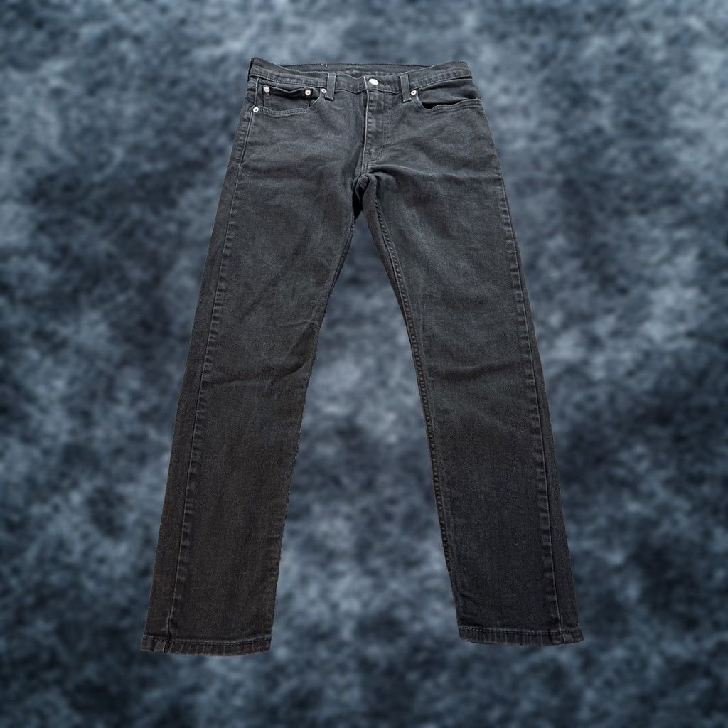 Levi's Levi's 512 Slim Straight Jeans Mens 32x28 Black Denim Cotton Blend Zip Mid Rise Slim Stretch Pants Size US 32 / EU 48 - 1 Thumbnail