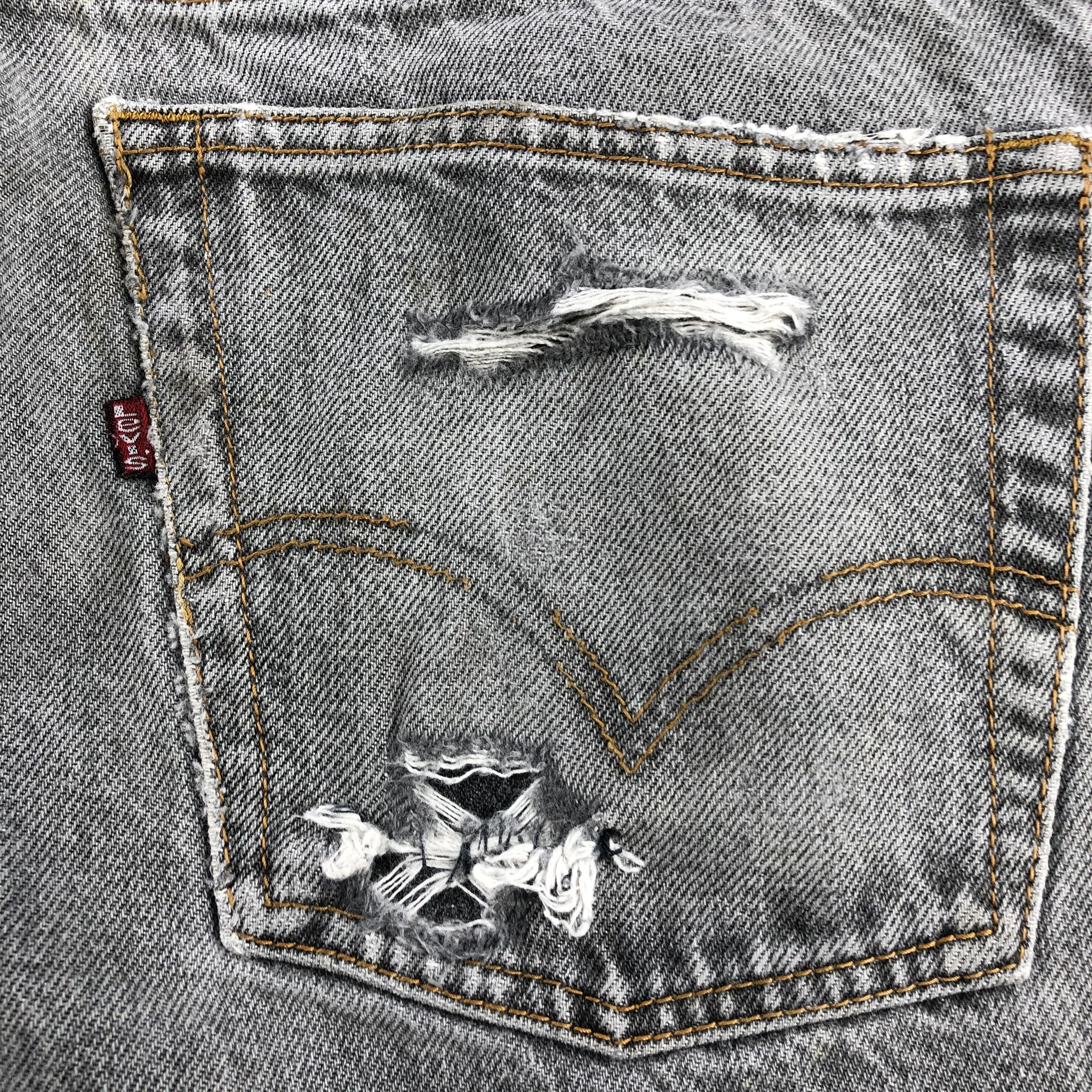 Levi's Vintage 90s Ripped Levis 501 Earth Tone Jeans-J1600 Size US 36 / EU 52 - 8 Thumbnail
