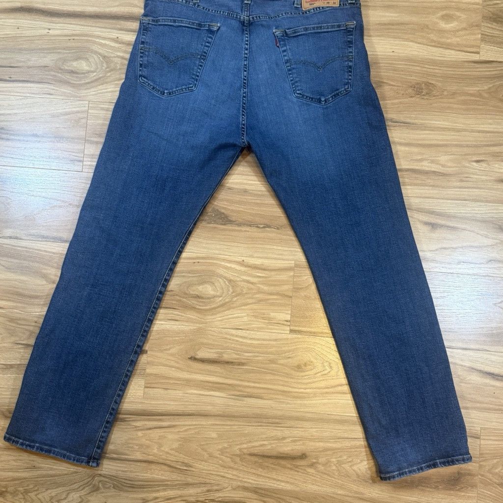 Levi's Levi’s 501 Men’s Jeans W38 L32 Blue Button Fly Straight Leg Size US 38 / EU 54 - 3 Thumbnail