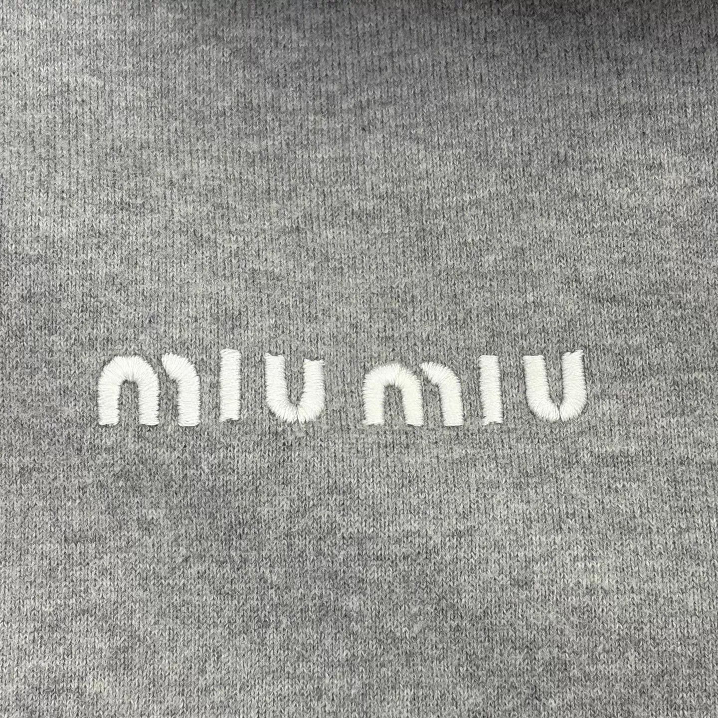 Miu Miu MIU MIU Gray Embroidered Sporty Zip Jacket Elastic Hem Size L / US 10 / IT 46 - 7 Thumbnail