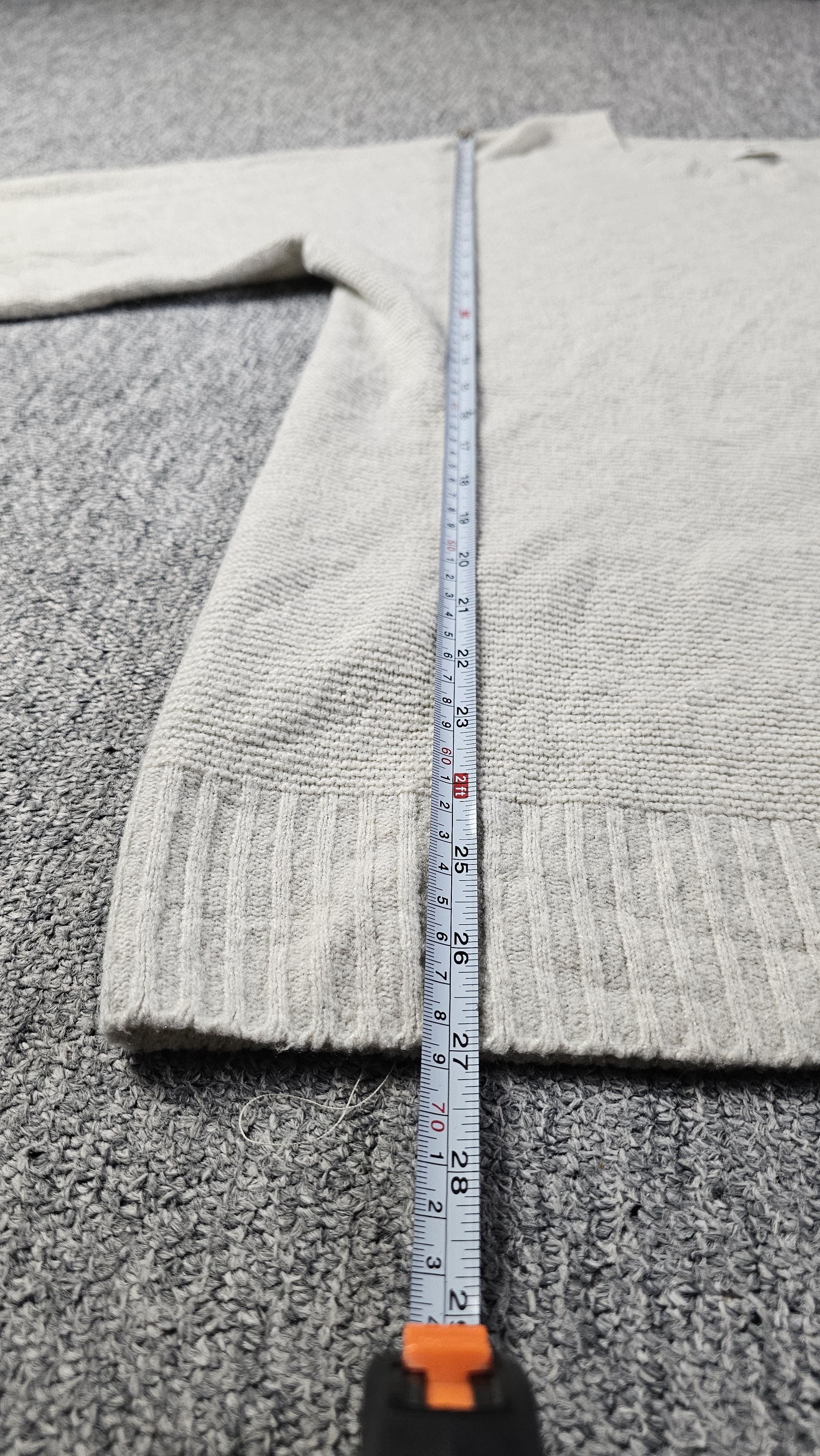 Uniqlo Uniqlo Knit Sweater Women L White Wool Blend Pullover Size L / US 10 / IT 46 - 9 Thumbnail