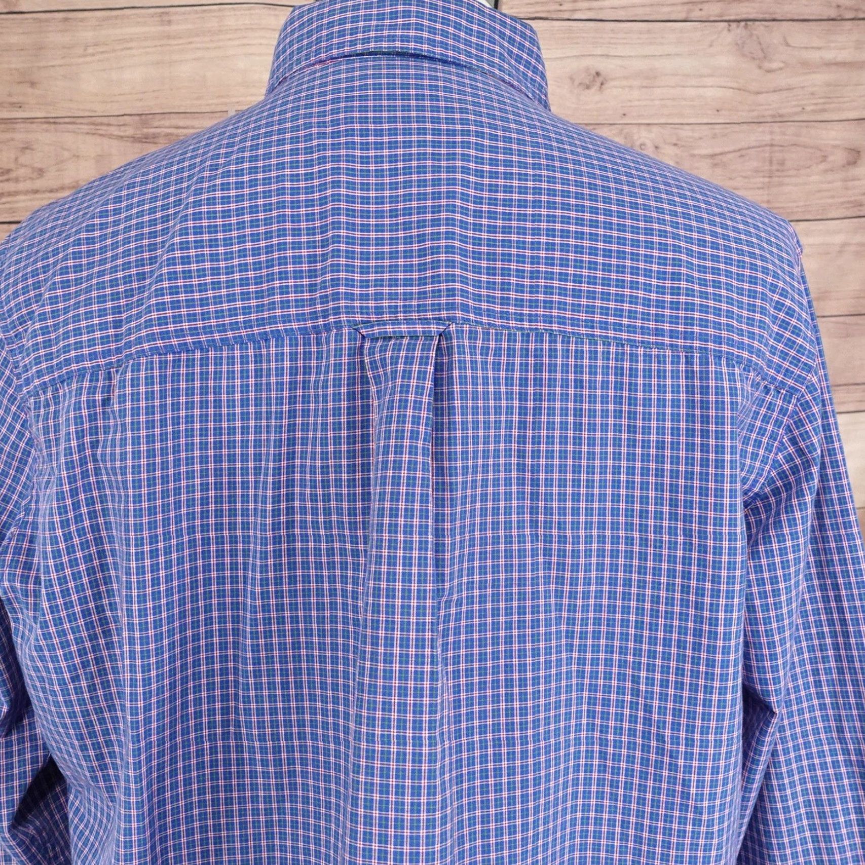 Chaps Chaps Shirt Mens Large Blue Plaid Easy Care Button Down Long Sleeve Casual Size US L / EU 52-54 / 3 - 5 Thumbnail