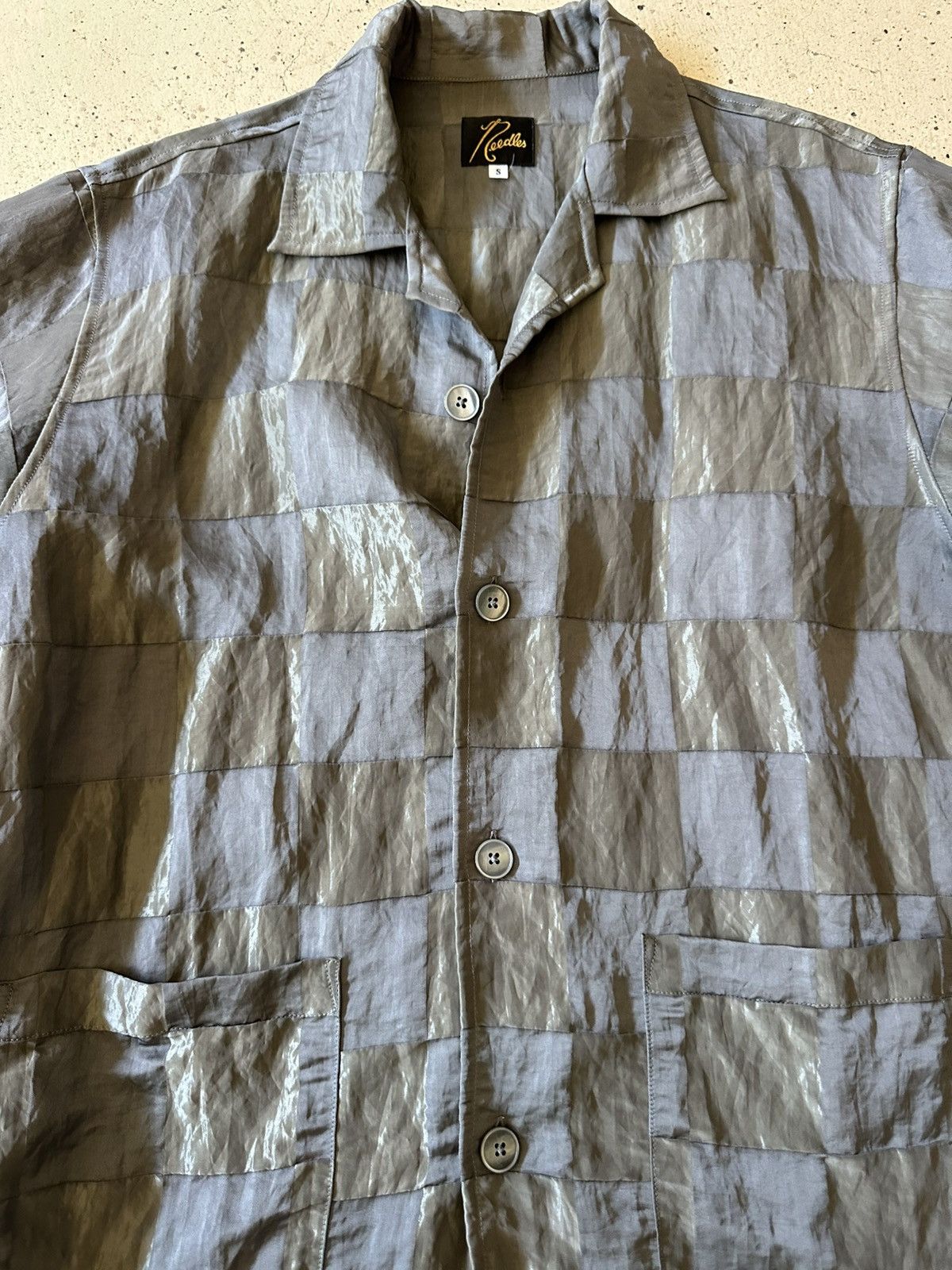Needles Needles Crinkled Checkerboard Shirt Size US S / EU 44-46 / 1 - 3 Thumbnail