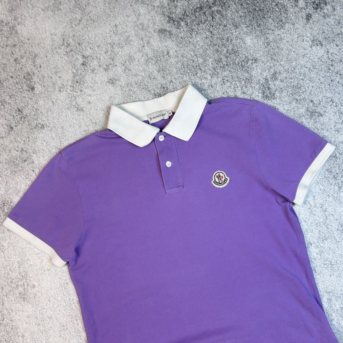 Moncler Luxury Men's Polo Shirt Moncler Lilac Logo Size US S / EU 44-46 / 1 - 5 Thumbnail