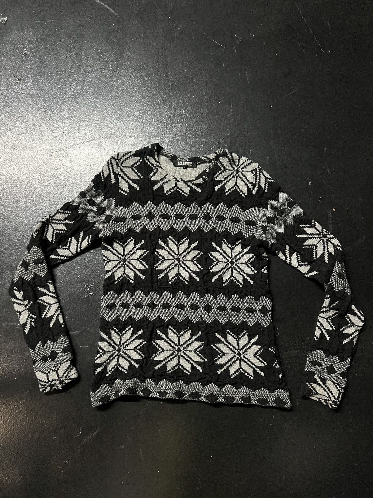 Raf Simons Raf Simons A/W 03-04 Geometric Knit Sweater | Grailed