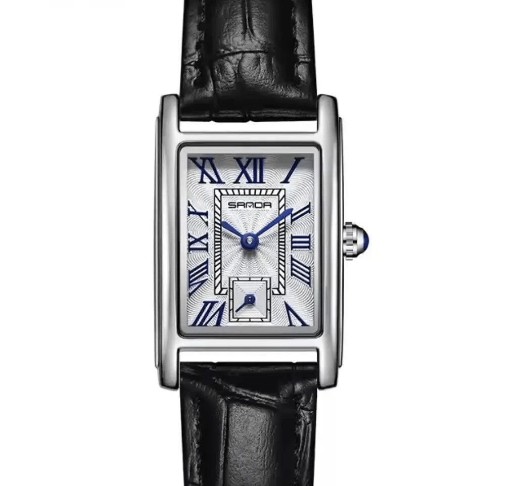 Jewelry 2000s vintage style cute square leather luxury watch Size ONE SIZE - 2 Thumbnail