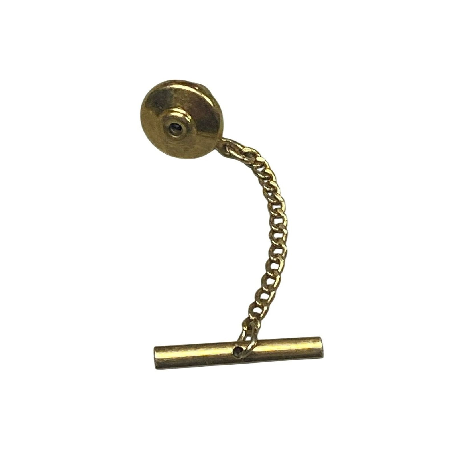 Other Vintage Gold Tone Tie Tack With Chain & Bar Size ONE SIZE - 6 Thumbnail