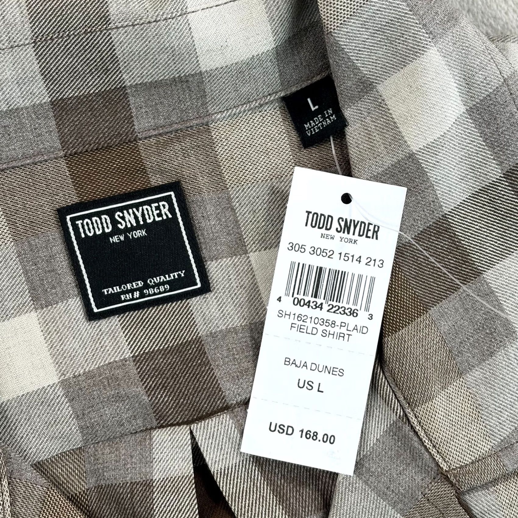 Todd Snyder Todd Snyder Shirt Mens L Brown Rayon Plaid Field Baja Dunes Men Classic Fit NWT Size US L / EU 52-54 / 3 - 2 Thumbnail