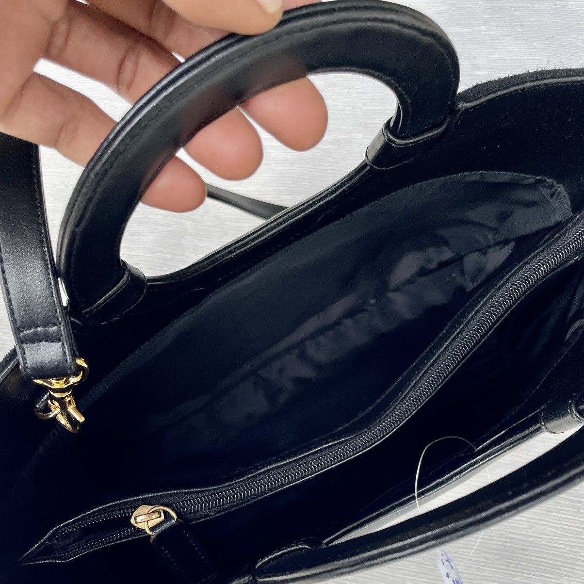 Japanese Brand × Leather Unbranded Patchwork Suede Leather Two Way Bag Size ONE SIZE - 8 Thumbnail