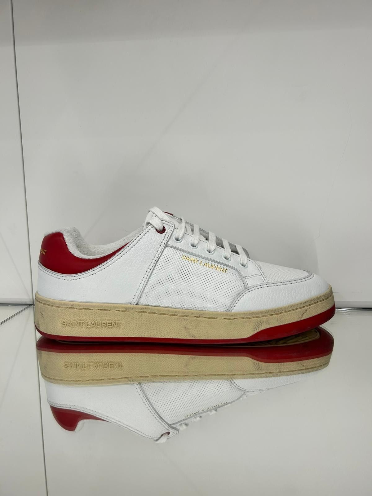 Saint Laurent Paris Low-top laced sneakers with a used-look sole Size US 9 / EU 42 - 1 Thumbnail
