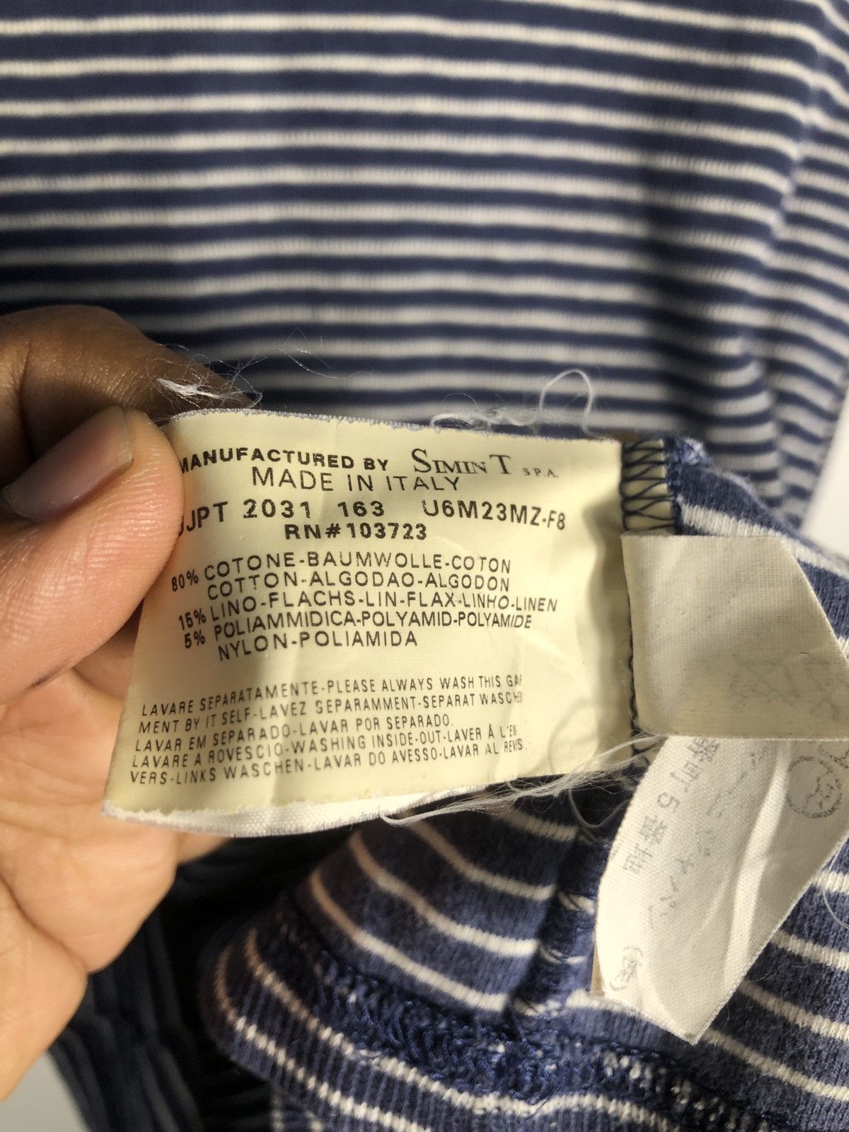 Armani × Japanese Brand ARMANI JEANS LONGSLEEVE STRIPE Size US L / EU 52-54 / 3 - 9 Thumbnail