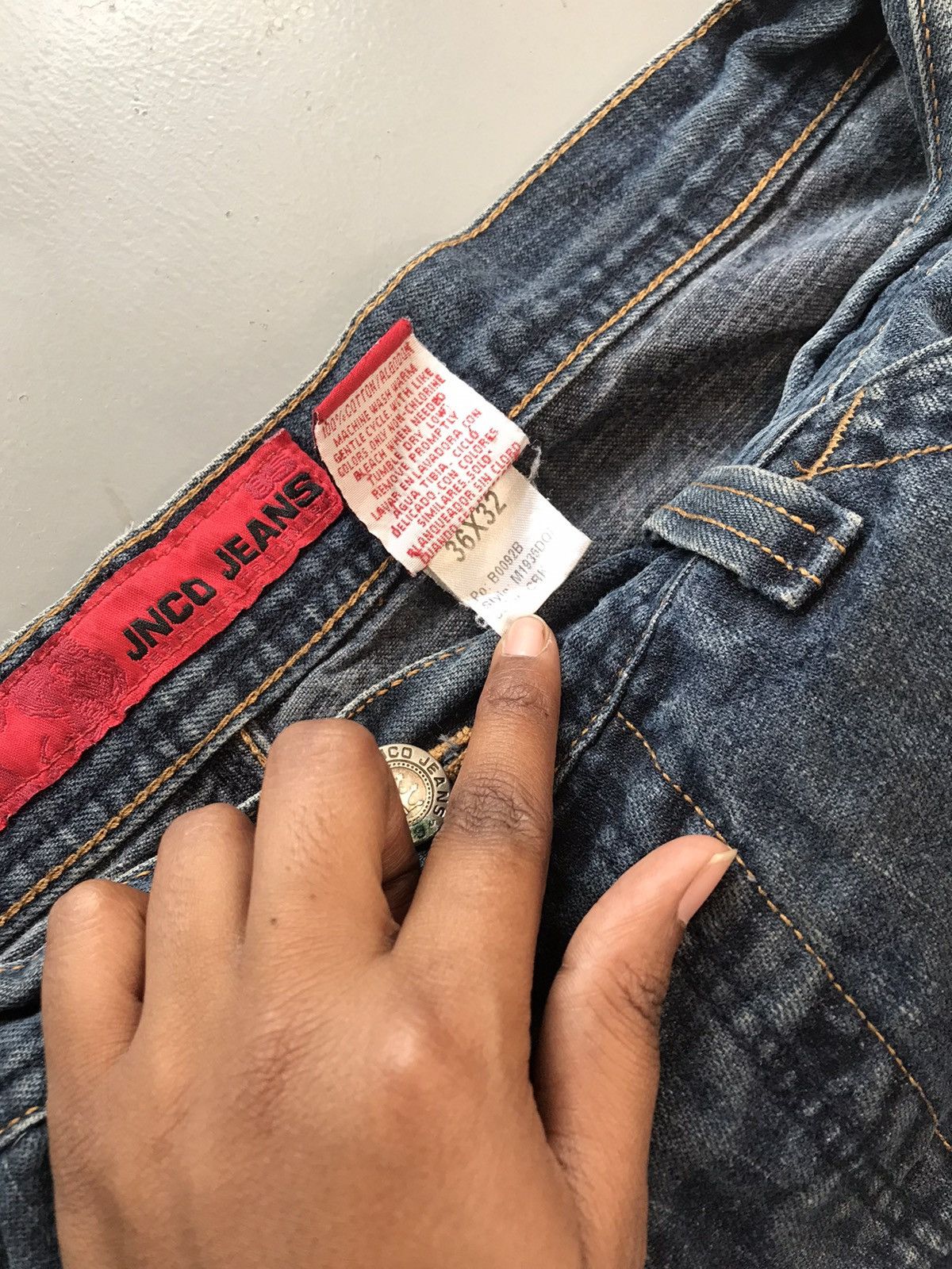 JNCO × Vintage Vintage Jnco crazy skull 💀 embroidered denim Size US 36 / EU 52 - 8 Thumbnail