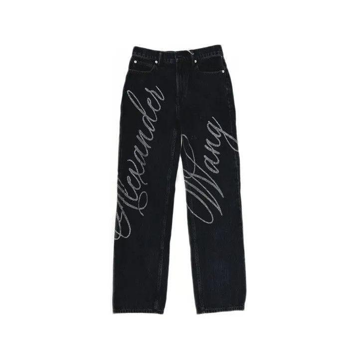 Alexander Wang Alexander Wang Crystal Logo Mid-Rise Jeans - Size 26" / US 2 / IT 38 - 2 Thumbnail